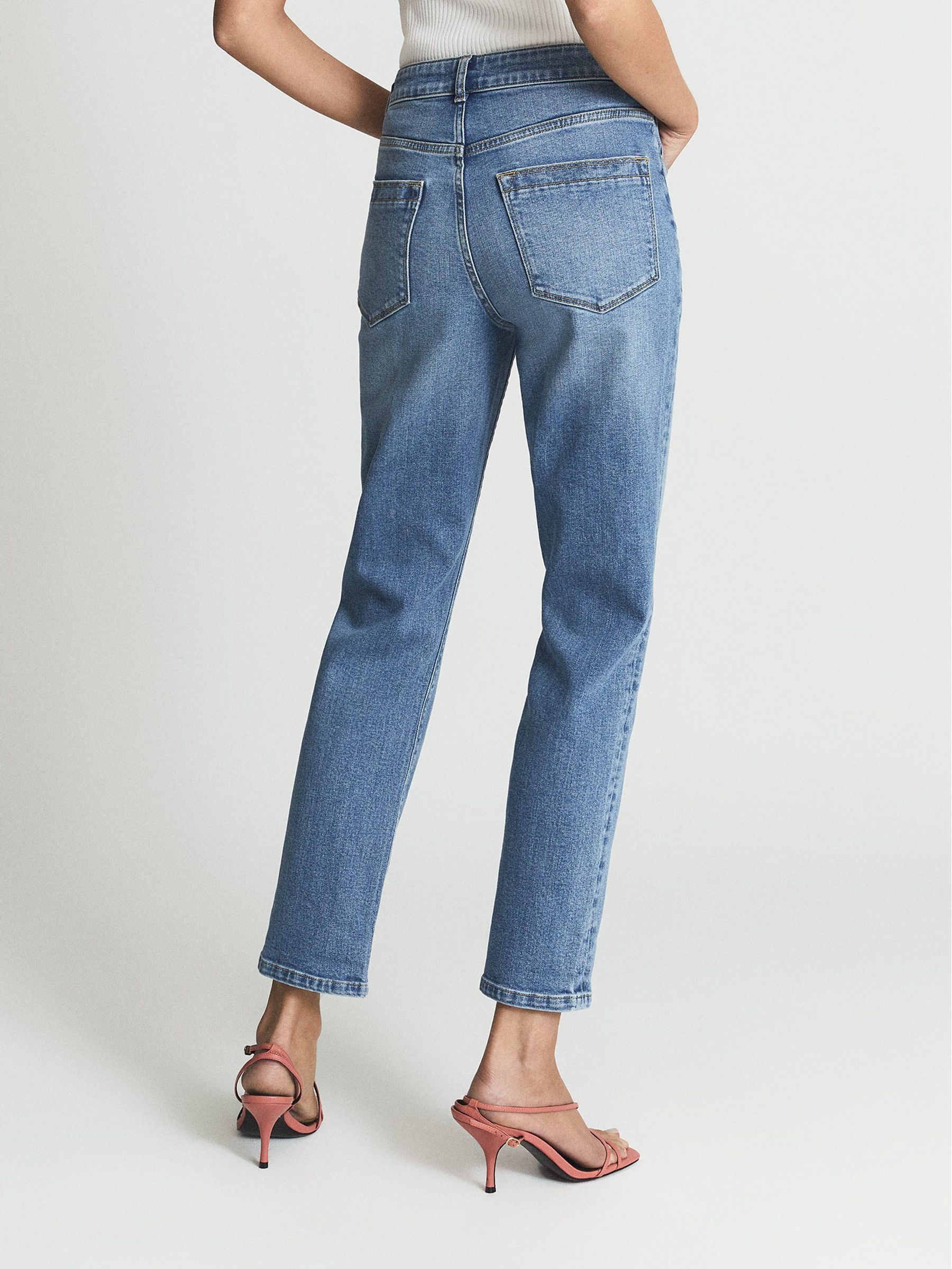 Regular High Rise Straight Leg Jeans in Pale Blue - Image 5 of 5
