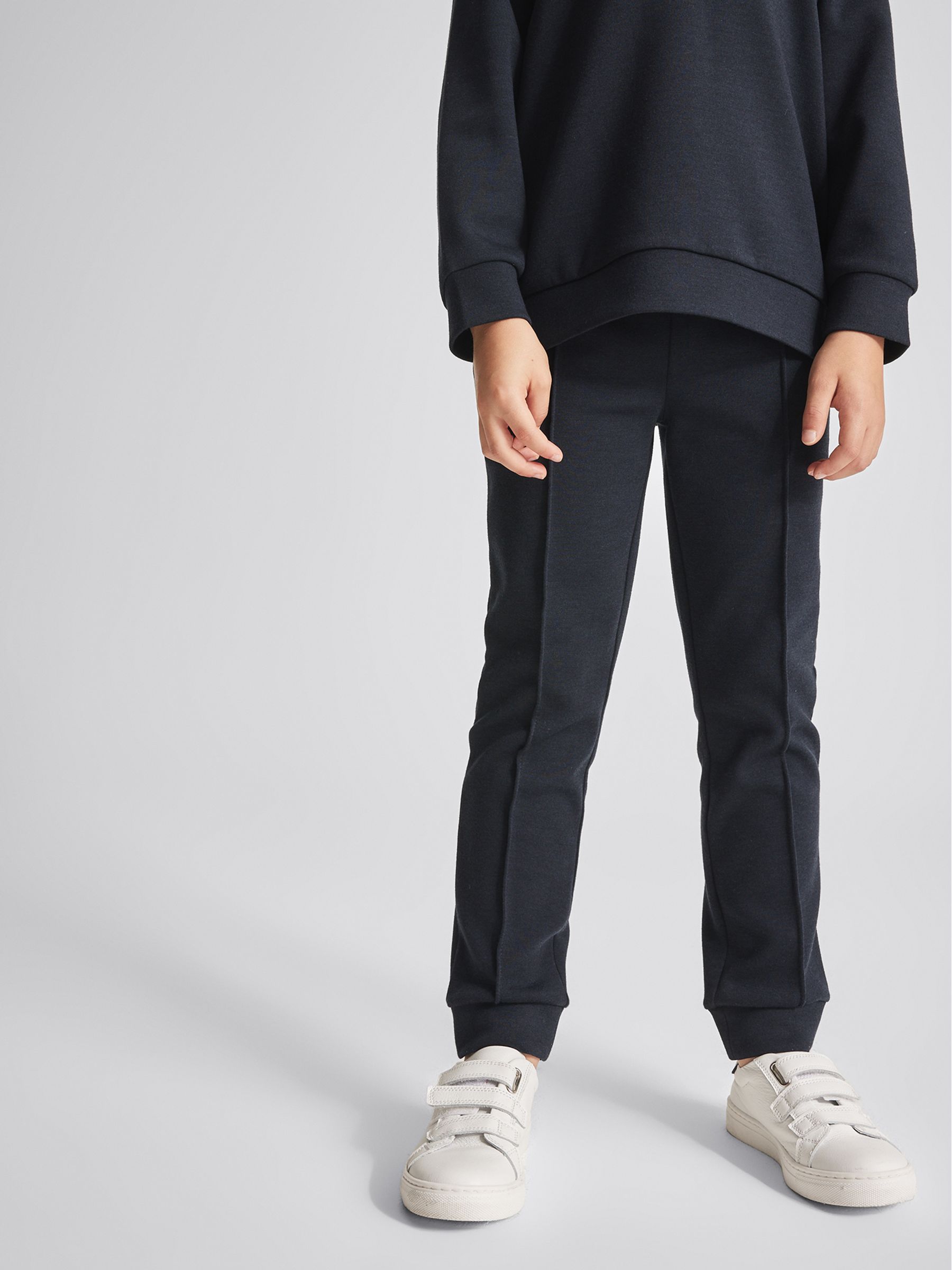 Drawcord Waist Jersey Joggers in Navy - Image 1 of 7 Drawcord Waist Jersey Joggers in Navy - Image 1 of 7