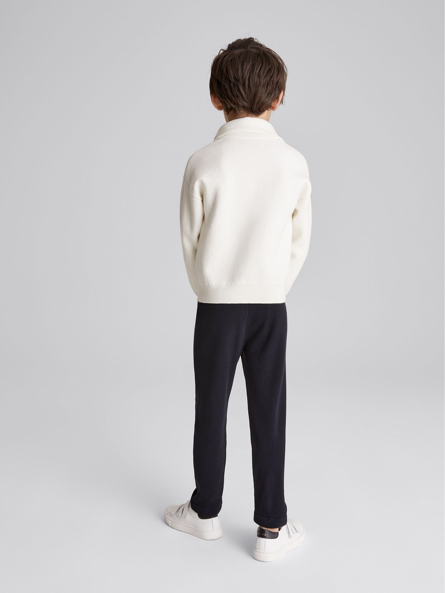 Funnel Neck Half Zip Jumper in Ecru - Image 5 of 6