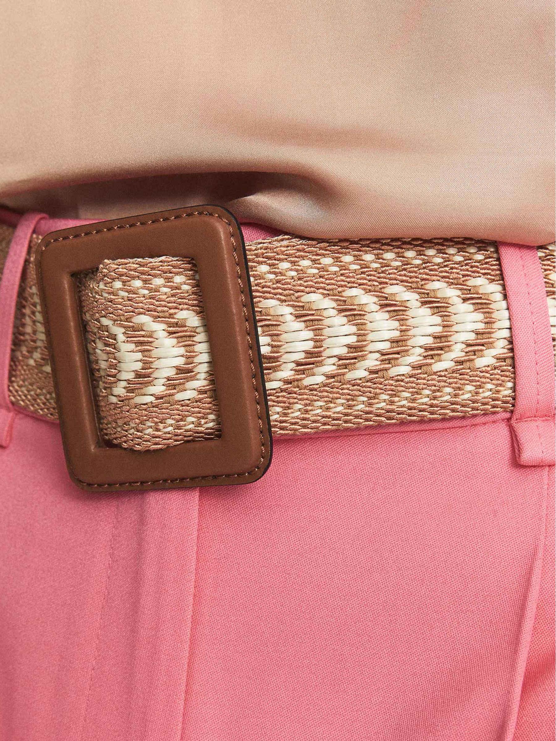 Bi-colour Woven Belt in Tan - Image 5 of 6