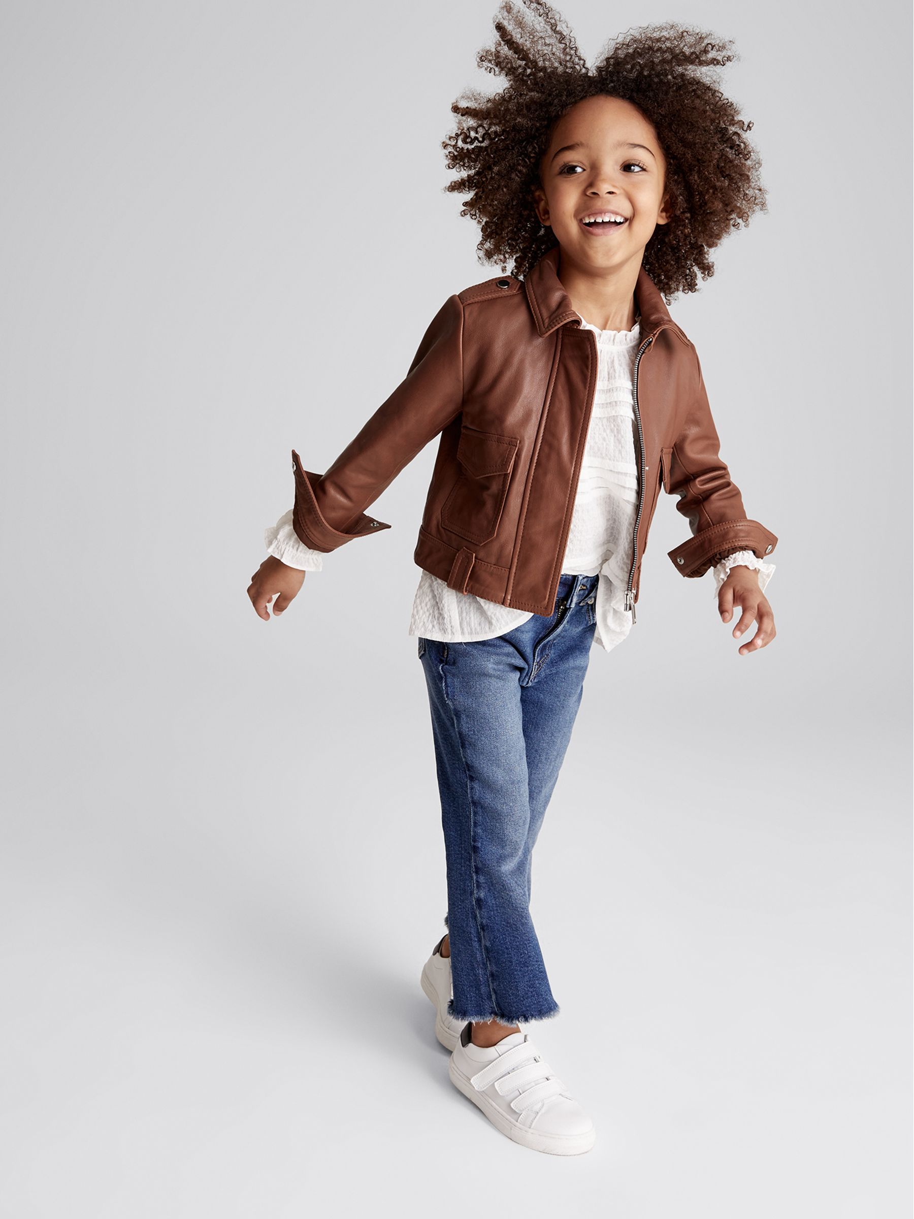 Leather Jacket in Tan - Image 3 of 7