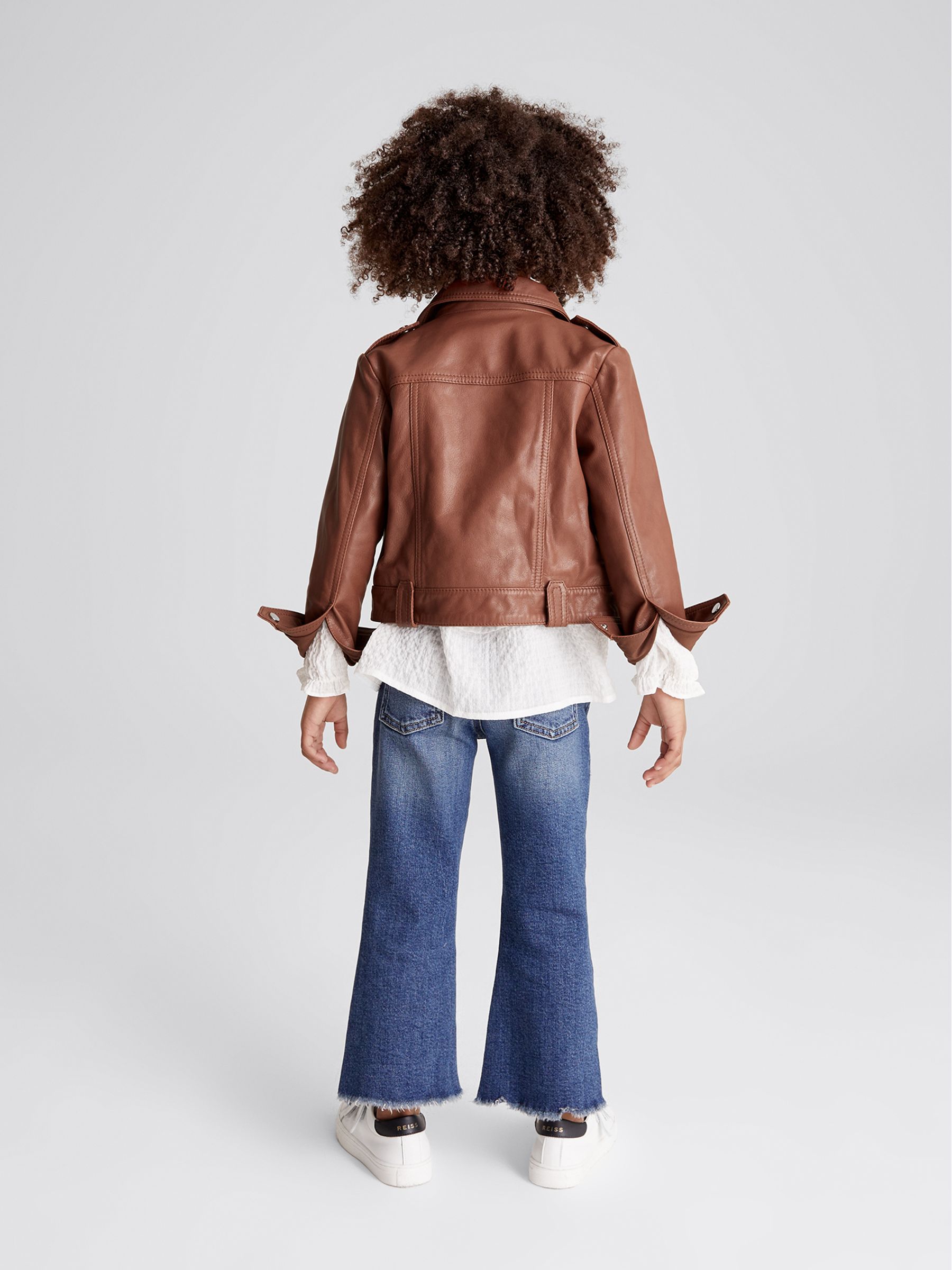 Leather Jacket in Tan - Image 5 of 7