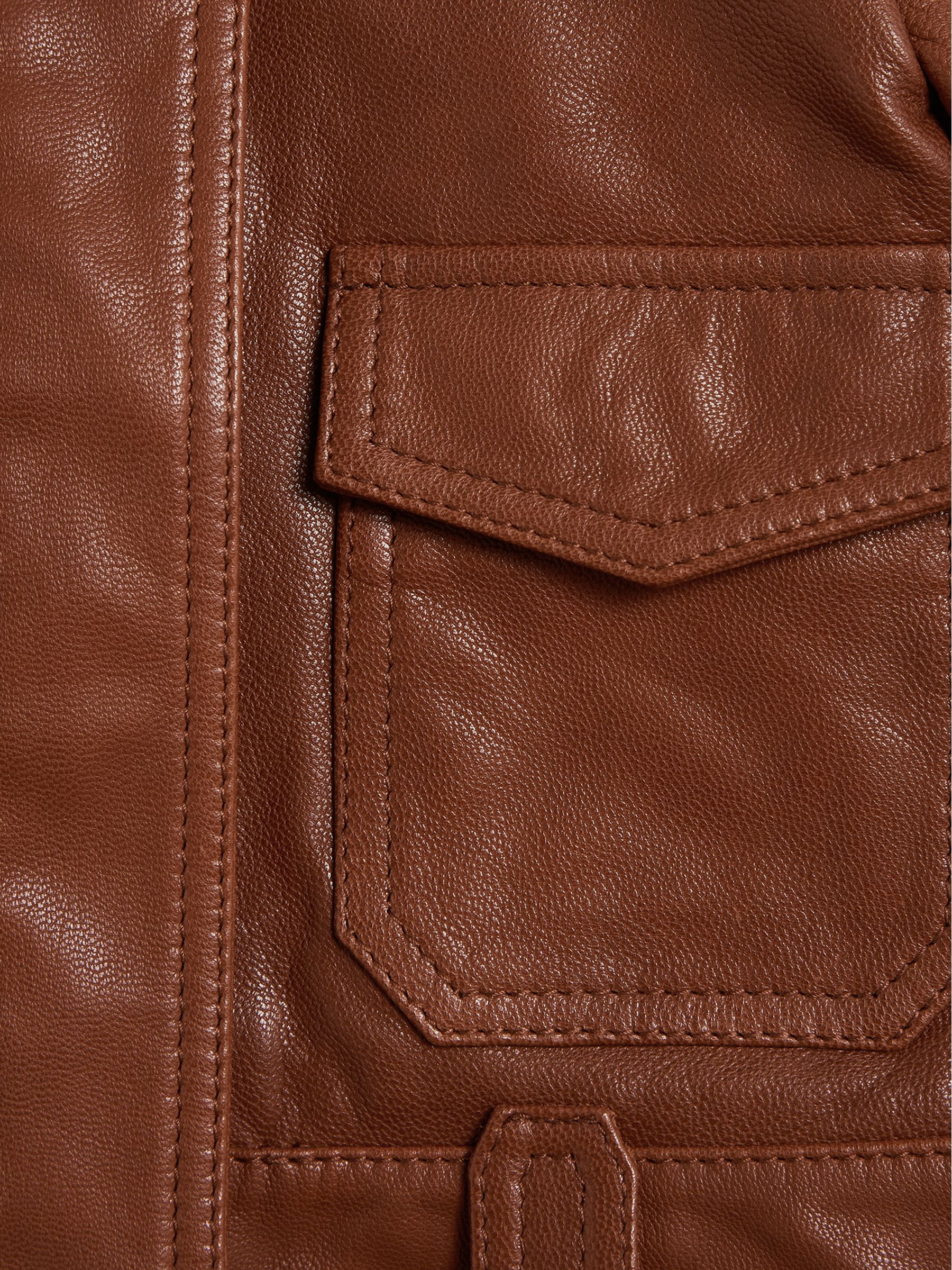 Leather Jacket in Tan - Image 6 of 7