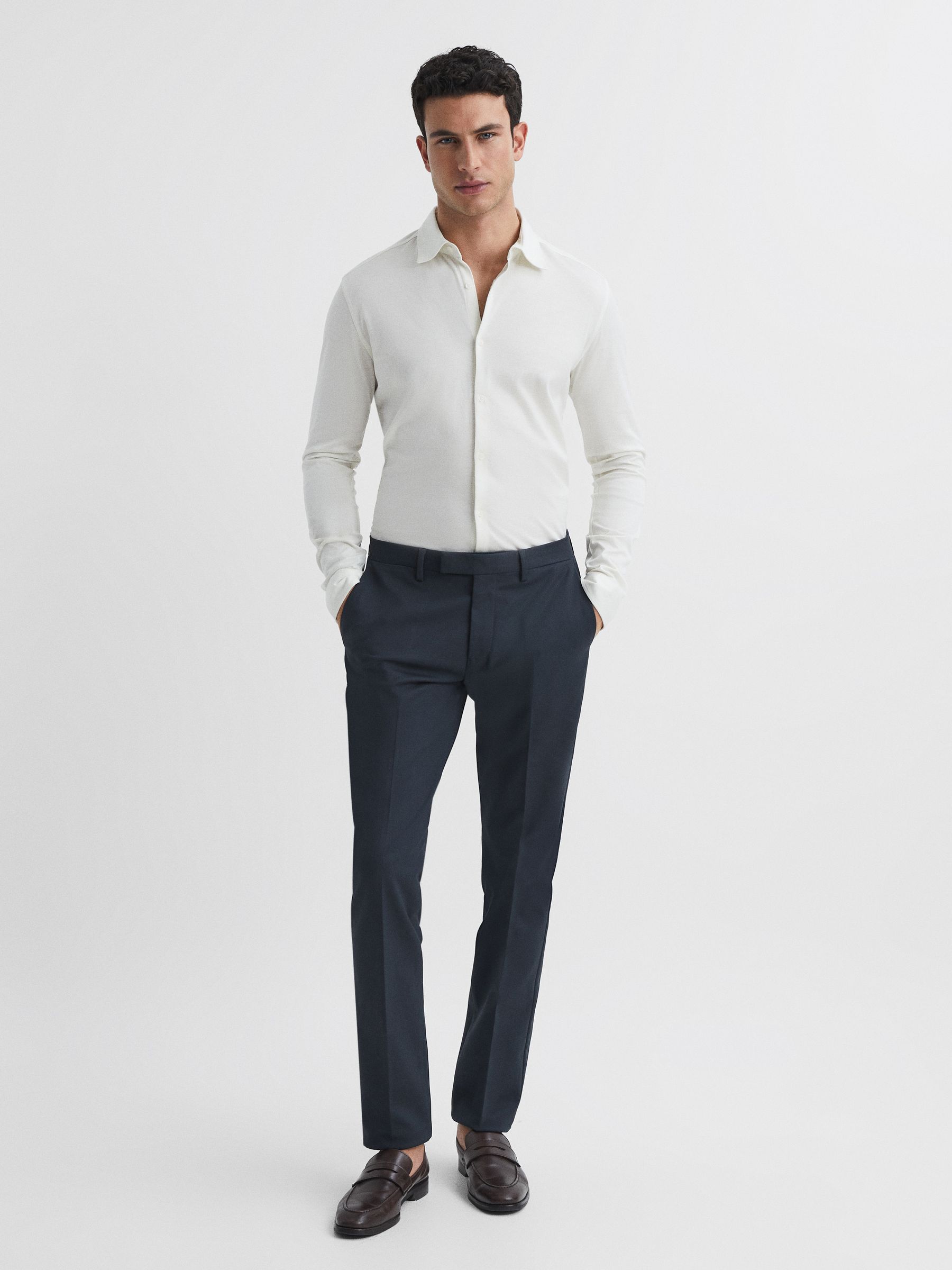 Mercerised Jersey Shirt in Ecru - Image 3 of 7