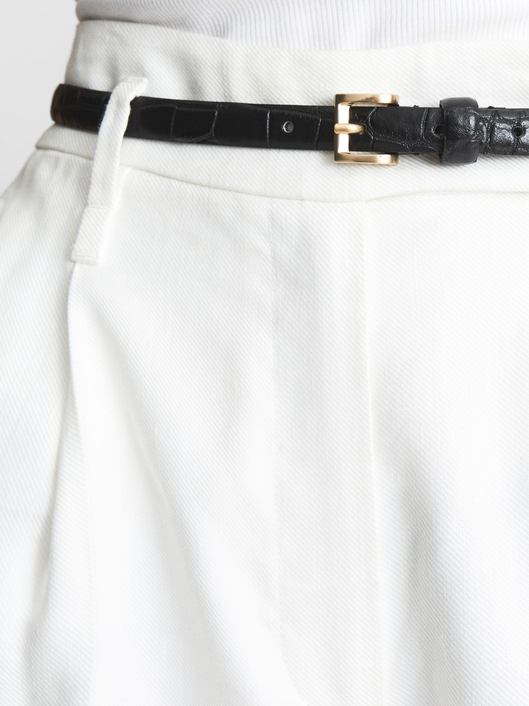 Mini Leather Belt in Black - Image 5 of 7