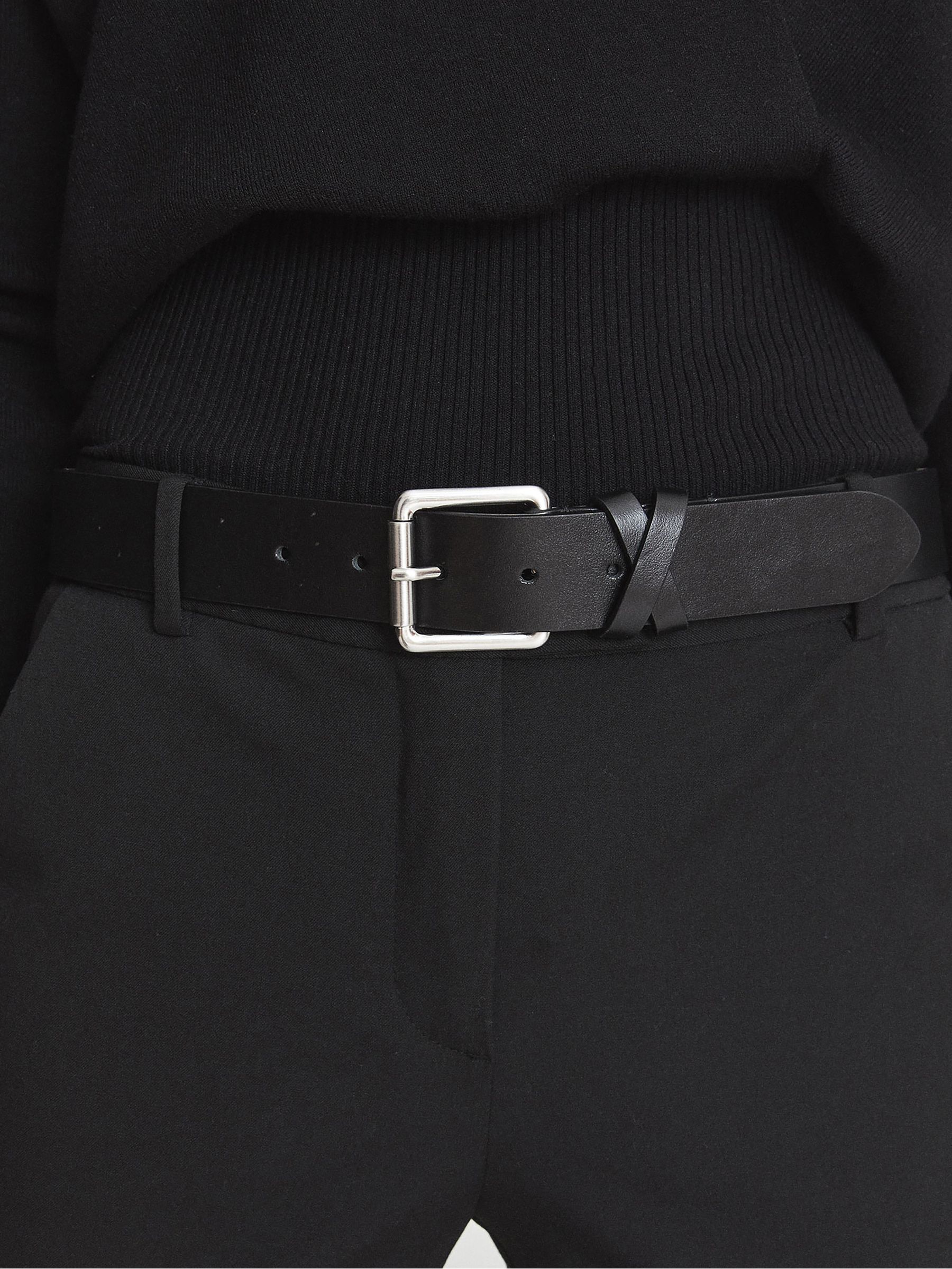 Leather Belt in Black - Image 2 of 5