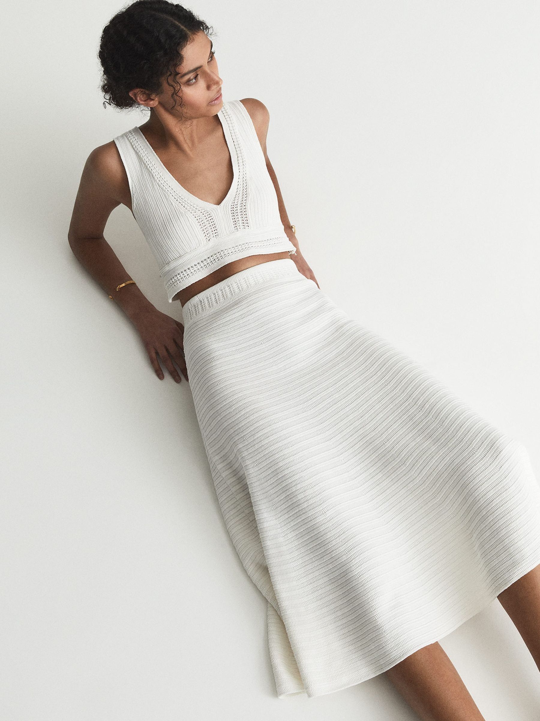 Lace Crop Top in White - Image 7 of 7
