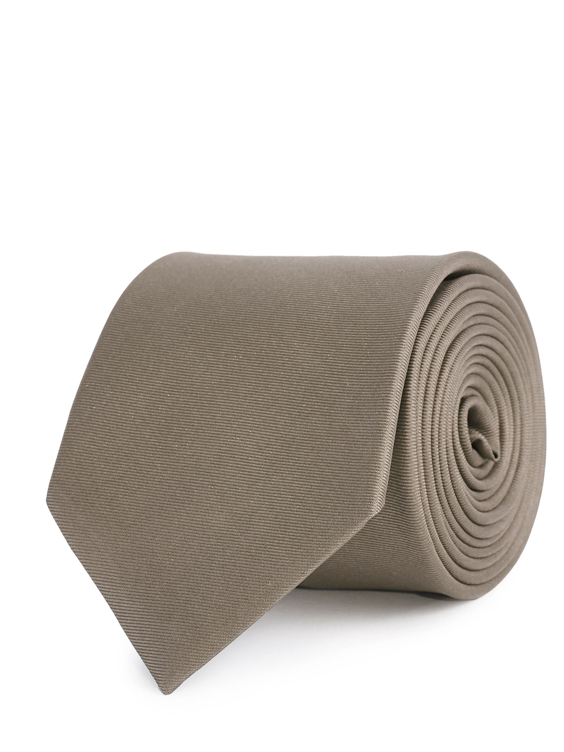 Zijden stropdas in taupe - Afbeelding 2 van 2