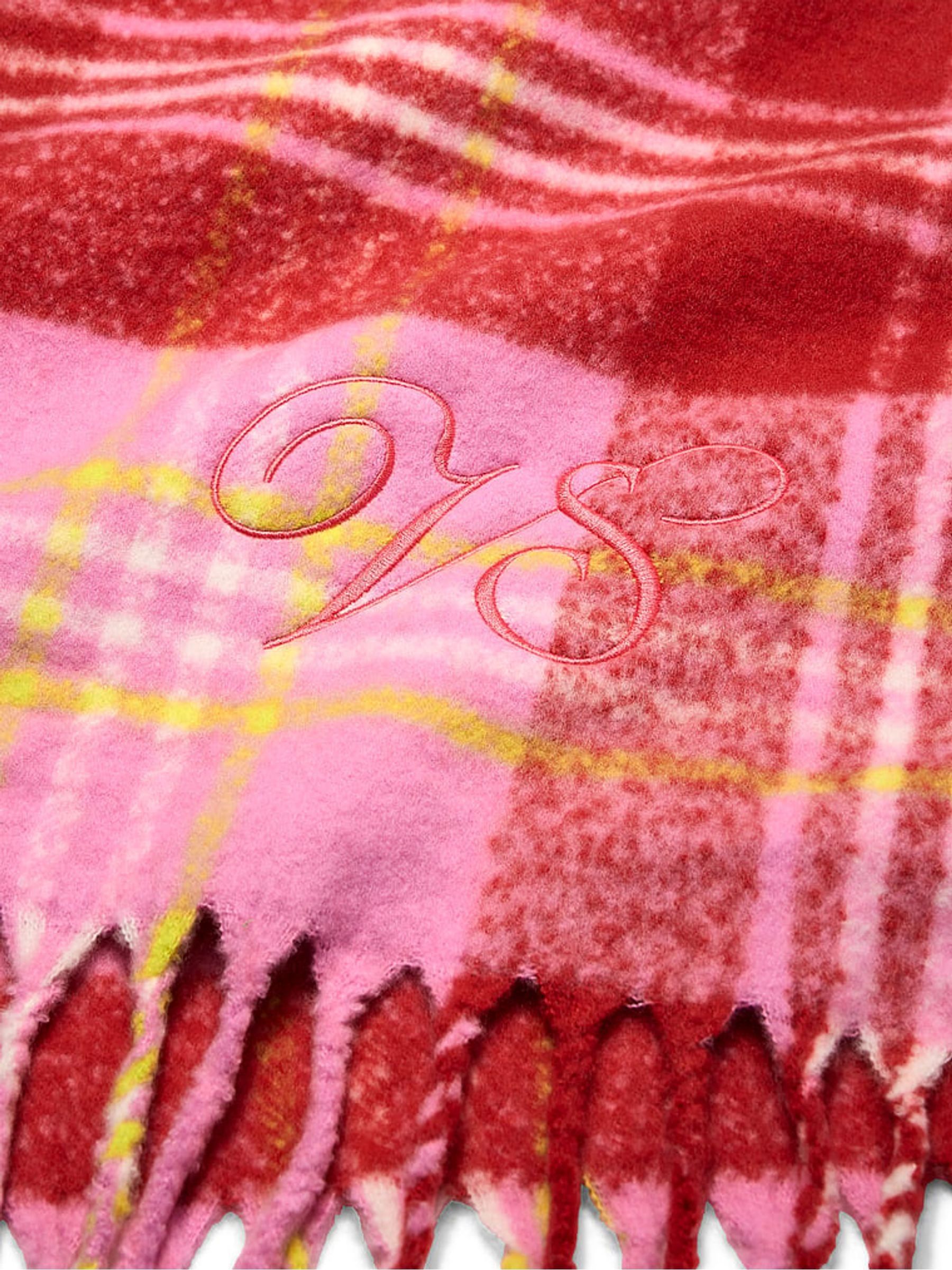 Pink Tartan Cosy Blanket Scarf - Image 2 of 2