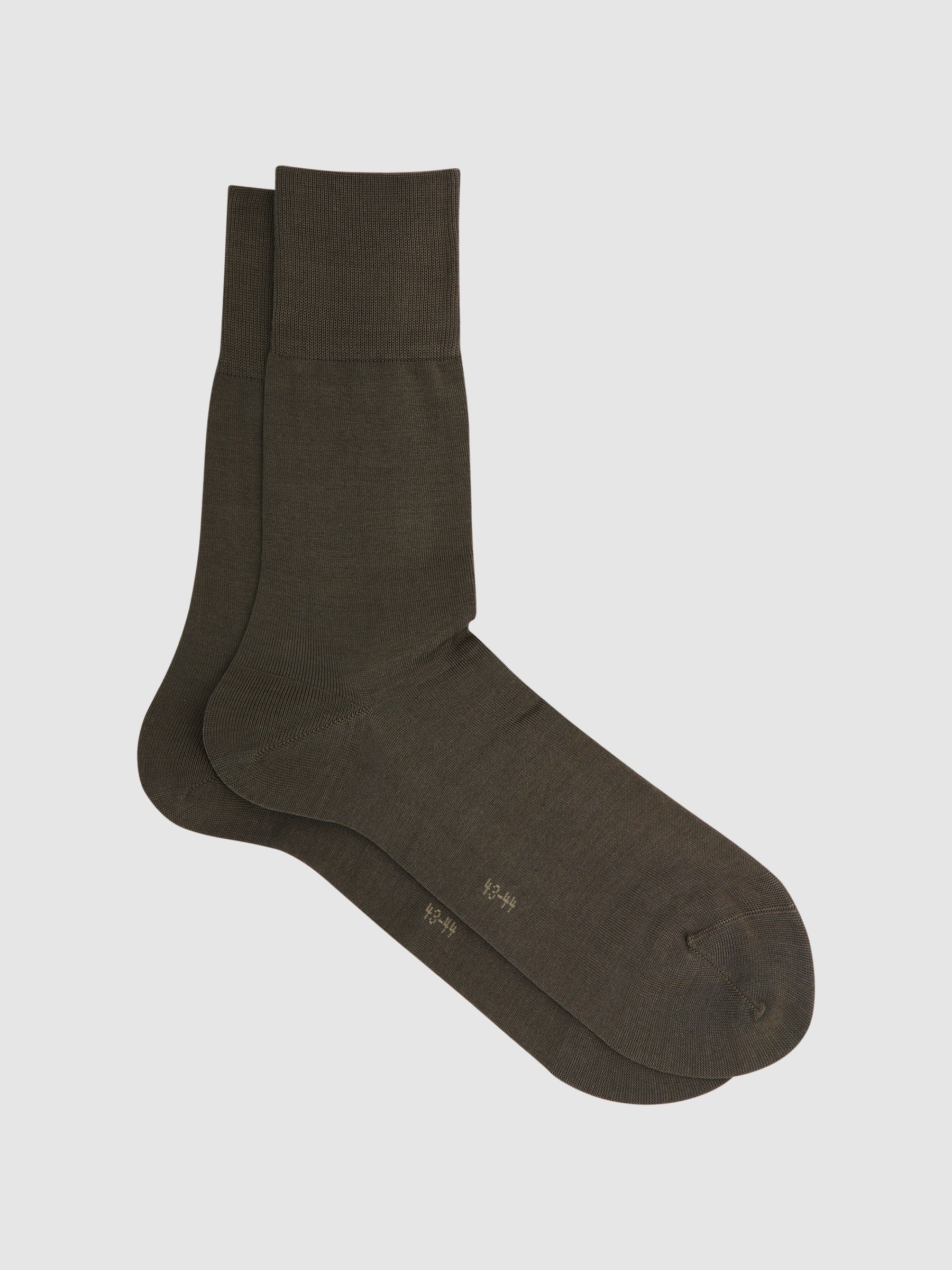 Falke Crew Socks in Khaki - Image 1 of 3