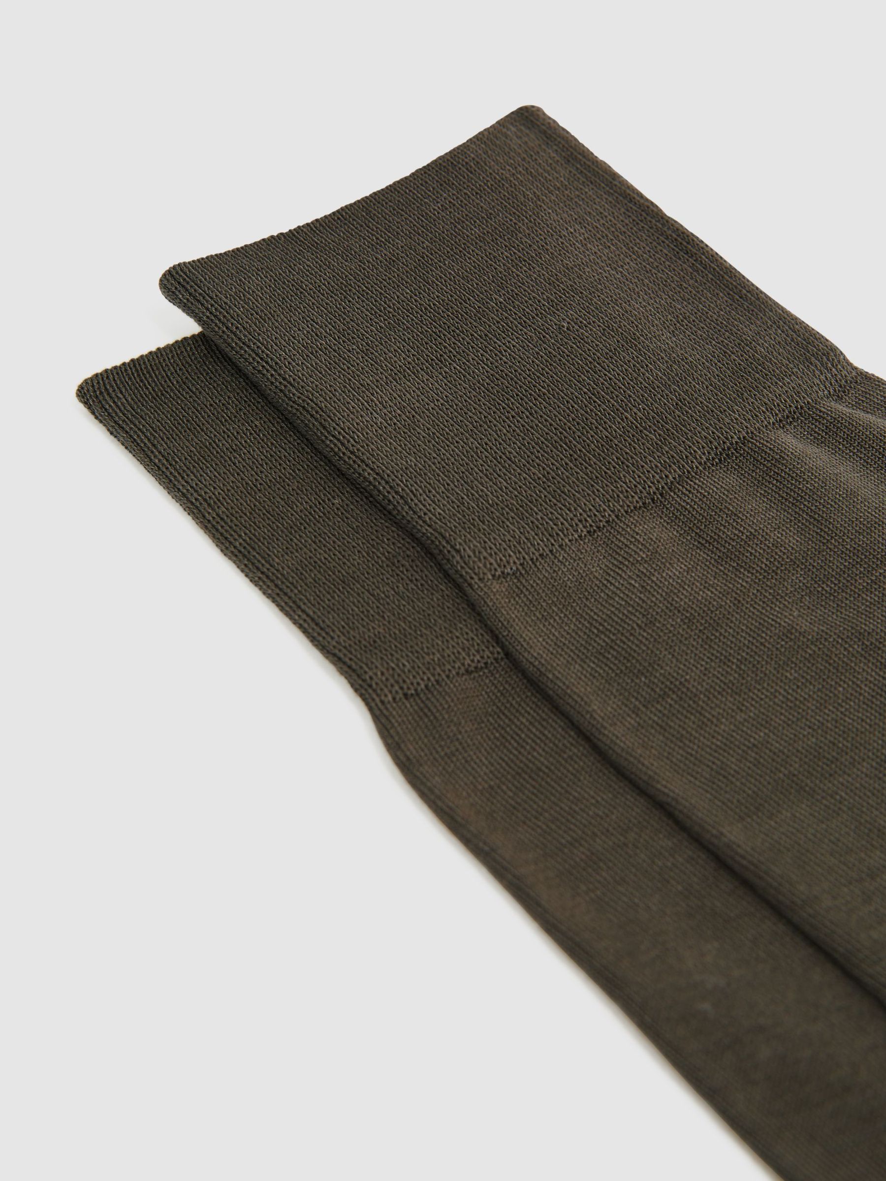 Falke Crew Socks in Khaki - Image 2 of 3