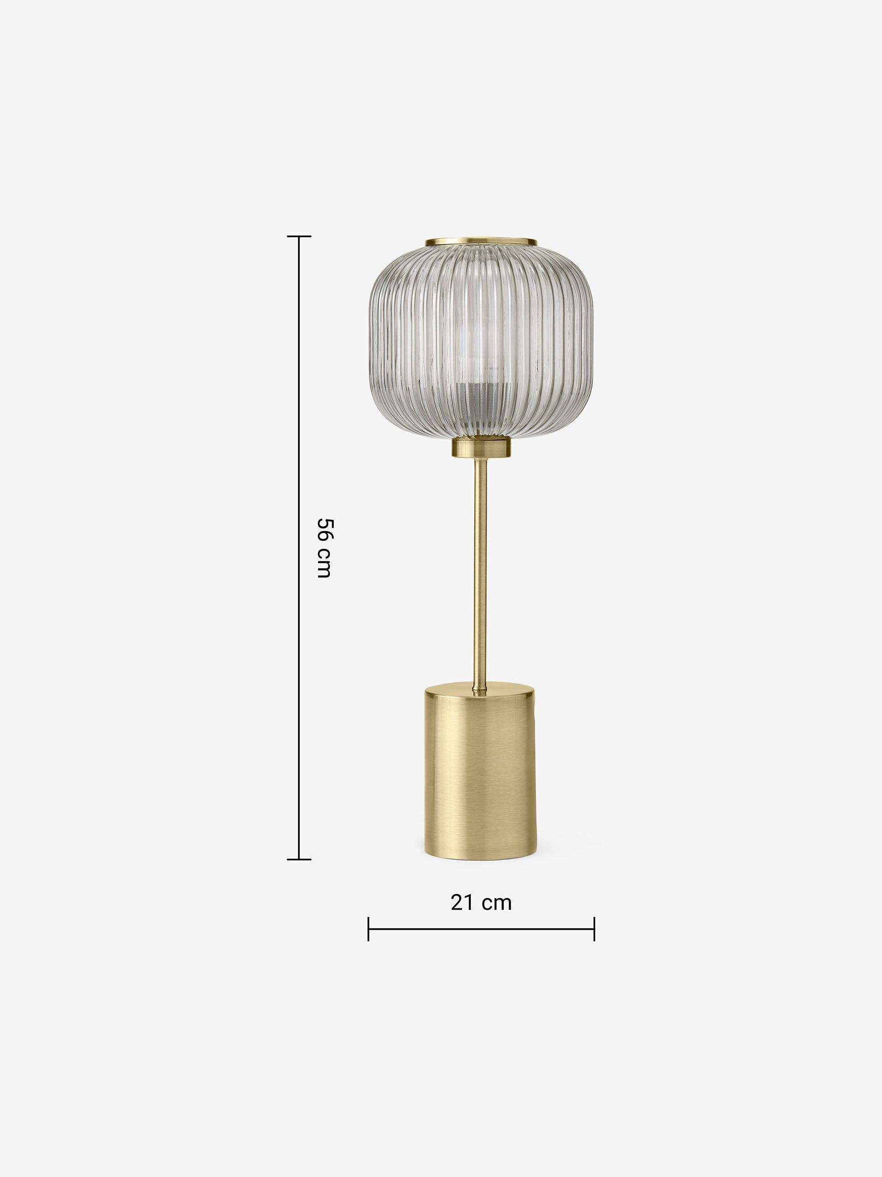 Briz Table Lamp in Grey & Antique Brass - Image 3 of 3