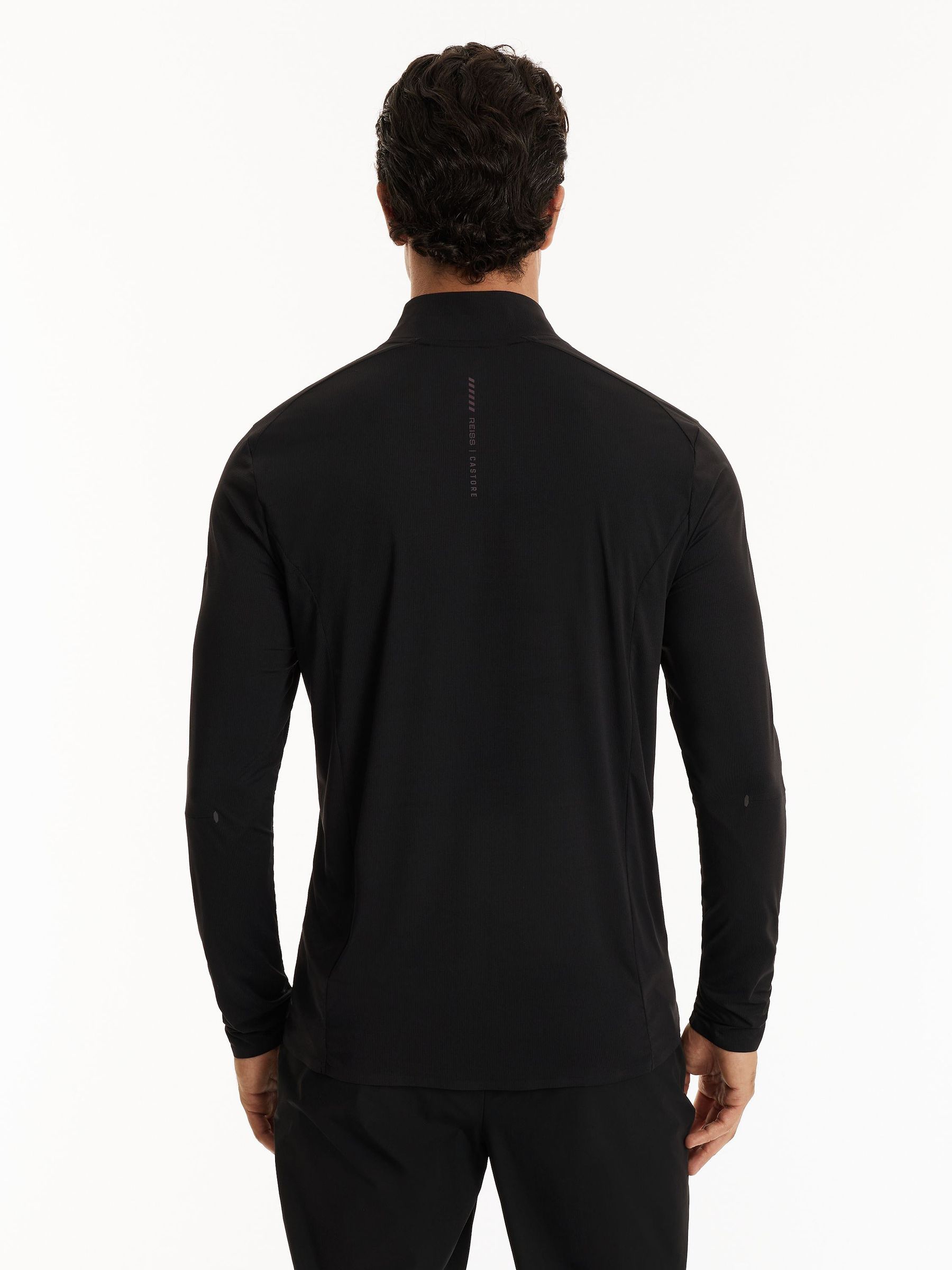 Reiss | Castore Performance Quarter-Zip Top in Black - Image 4 of 10