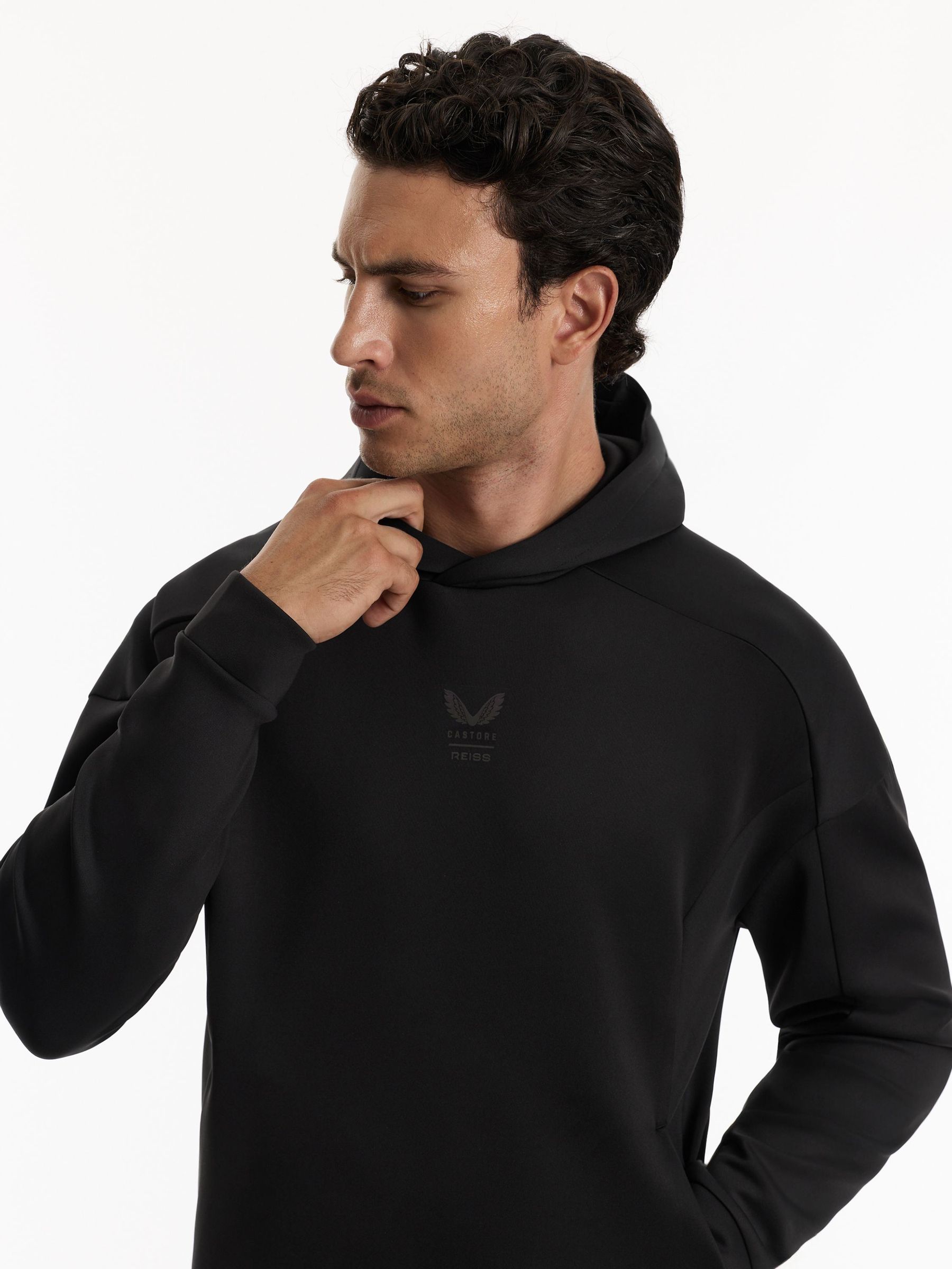 Reiss | Castore Technical Flex Sweat-shirt à capuche Noir - Image 4 de 7