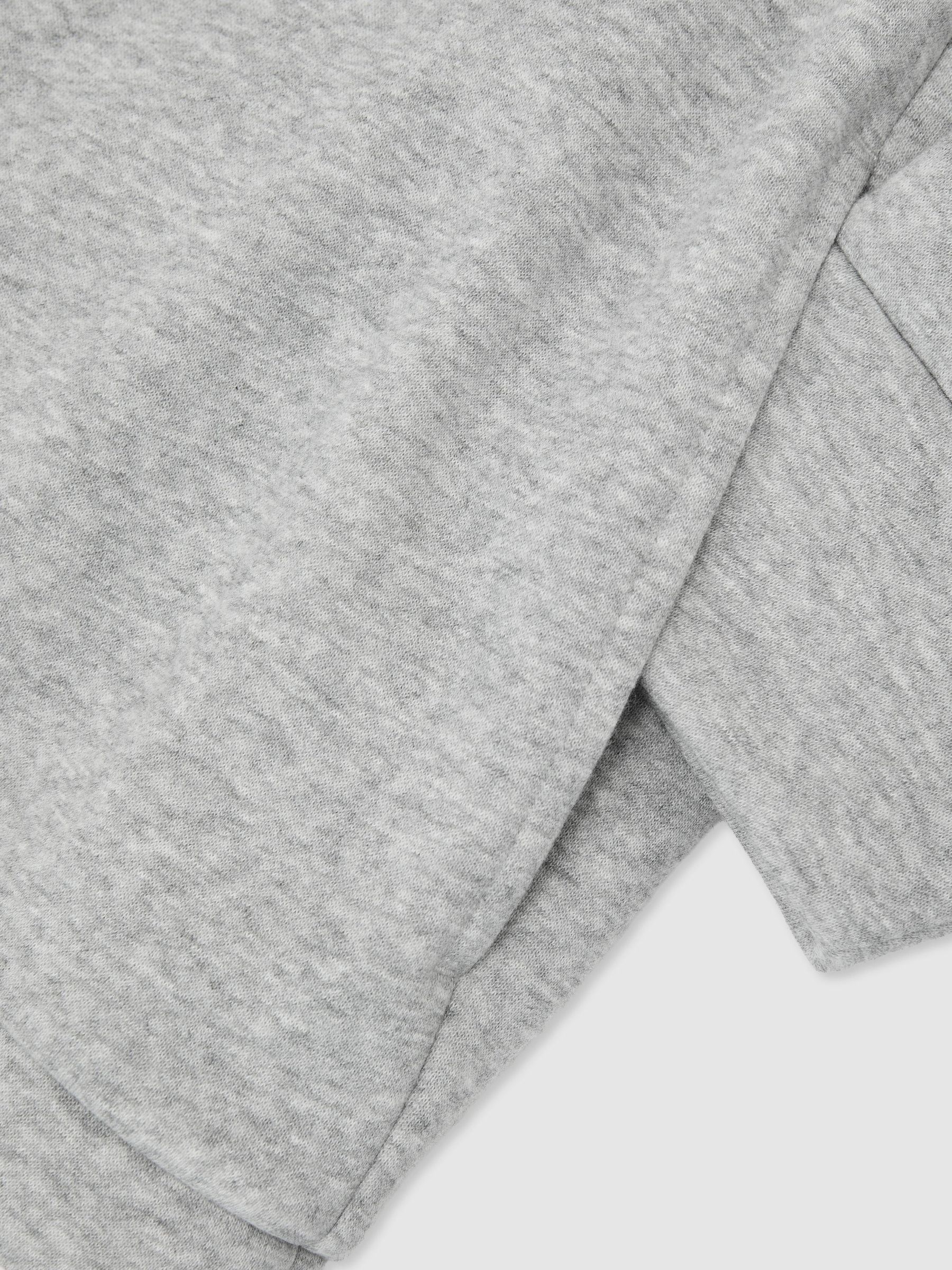 Reiss | Sweat-shirt à capuche Castore coupe décontractée en gris clair chiné/blanc Castore - Image 6 de 7