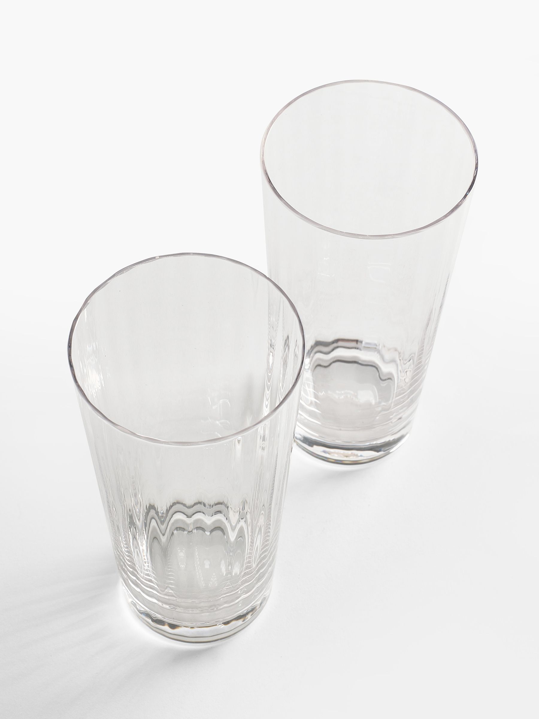 Jasper Conran London Clear Fluted Set of 4 Tall Tumbler Glasses - Image 3 of 6