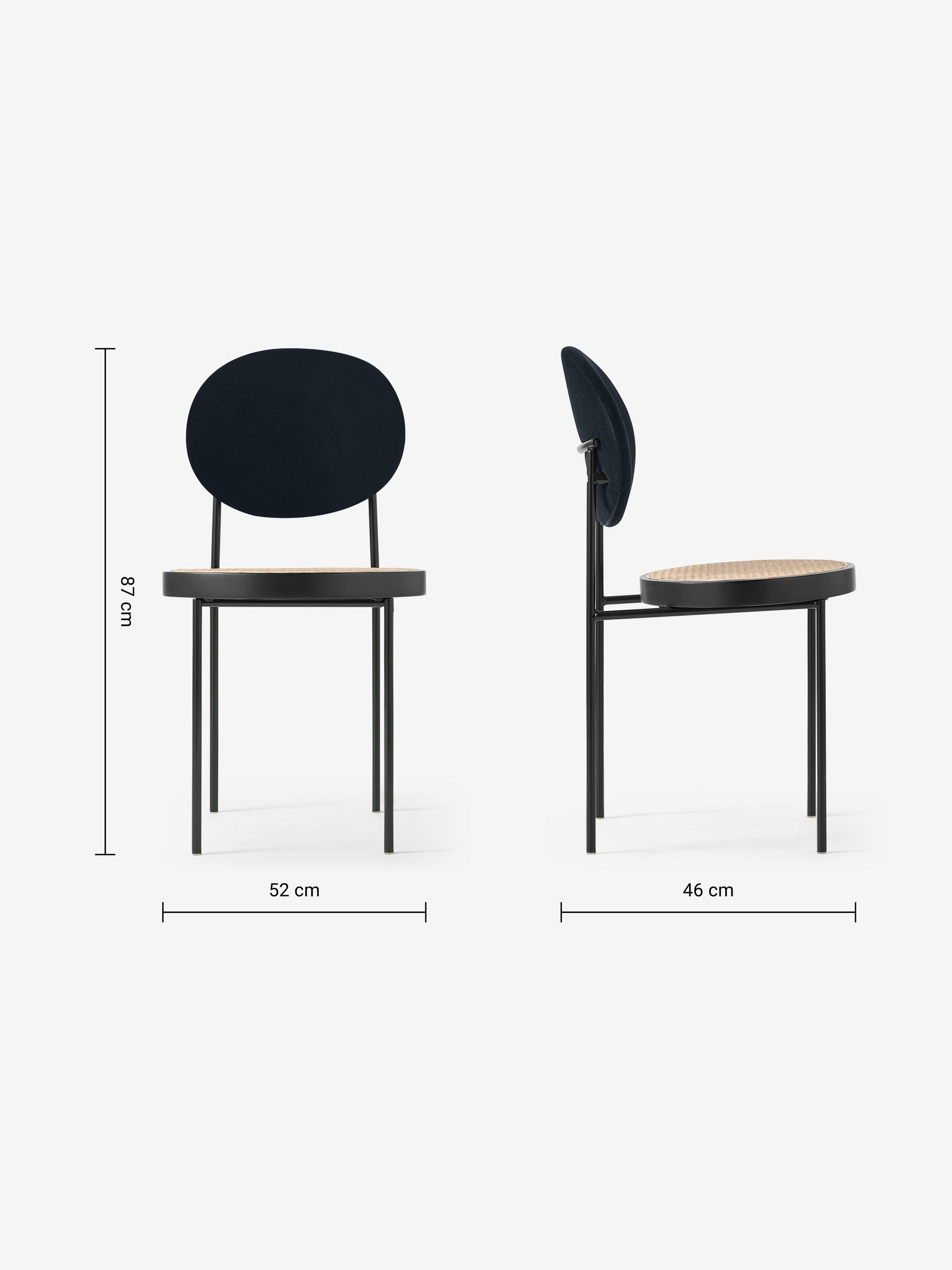 Rumana Dining Chair in Blue - Image 3 of 3
