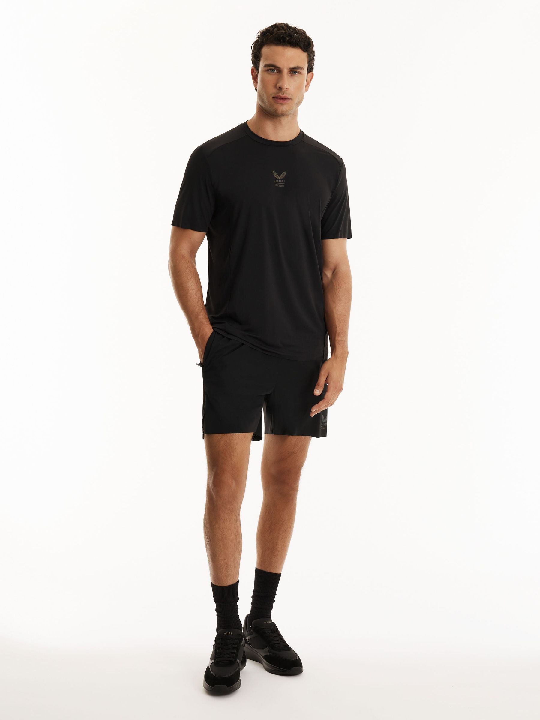 T-shirt Reiss | Castore Performance coupe moderne noir - Image 3 de 10