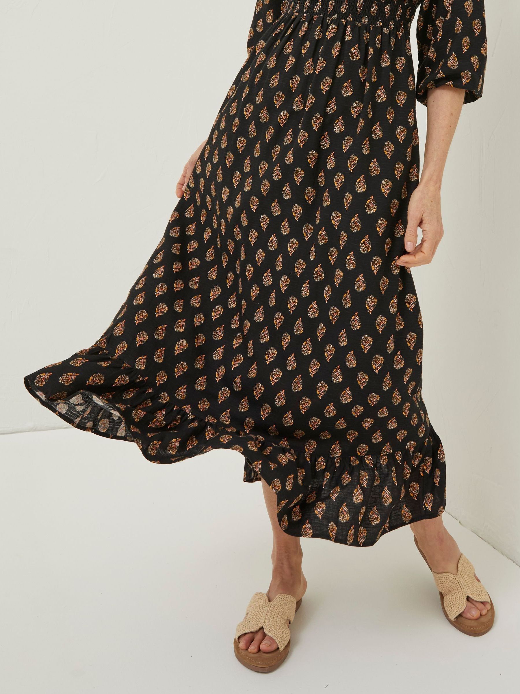 Black/Gold Midi Dress - Image 5 of 5