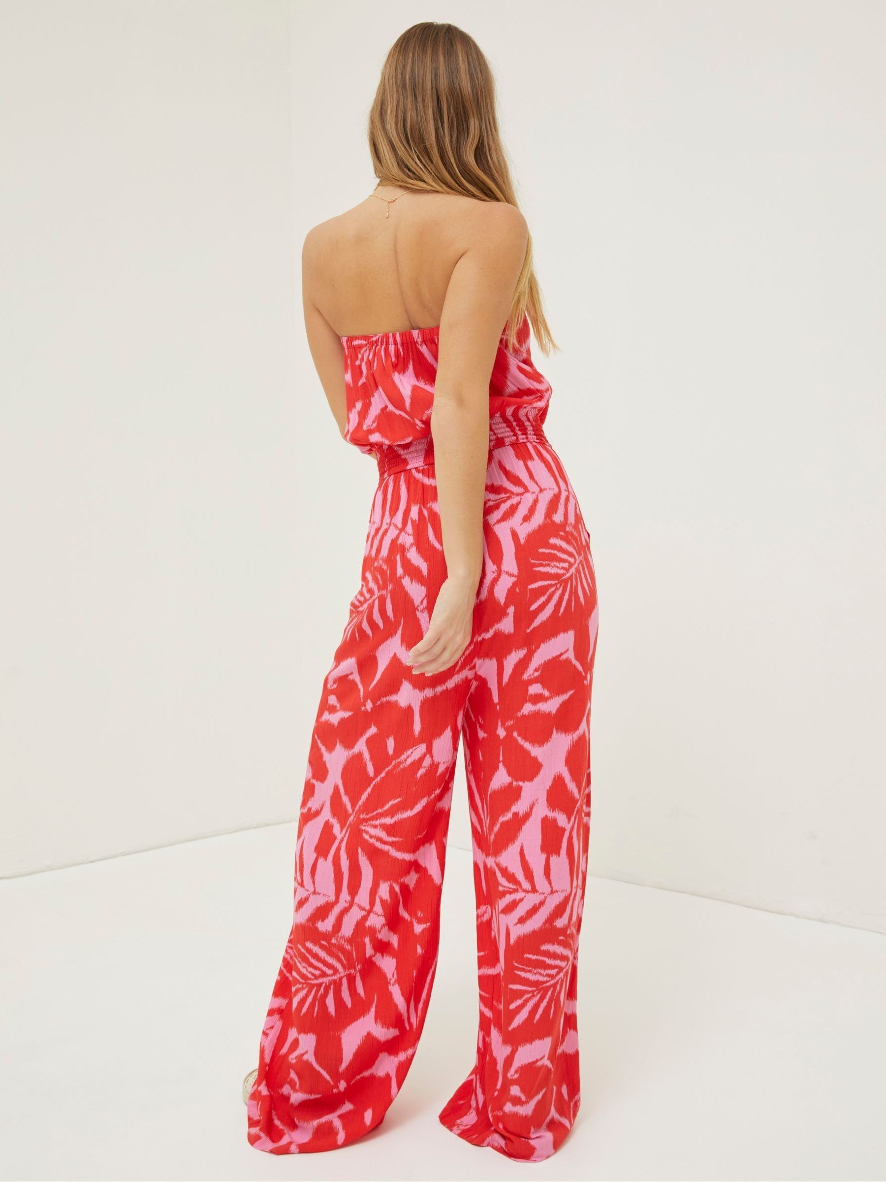 Red Bennie Ikat Jumpsuit - Image 2 of 4