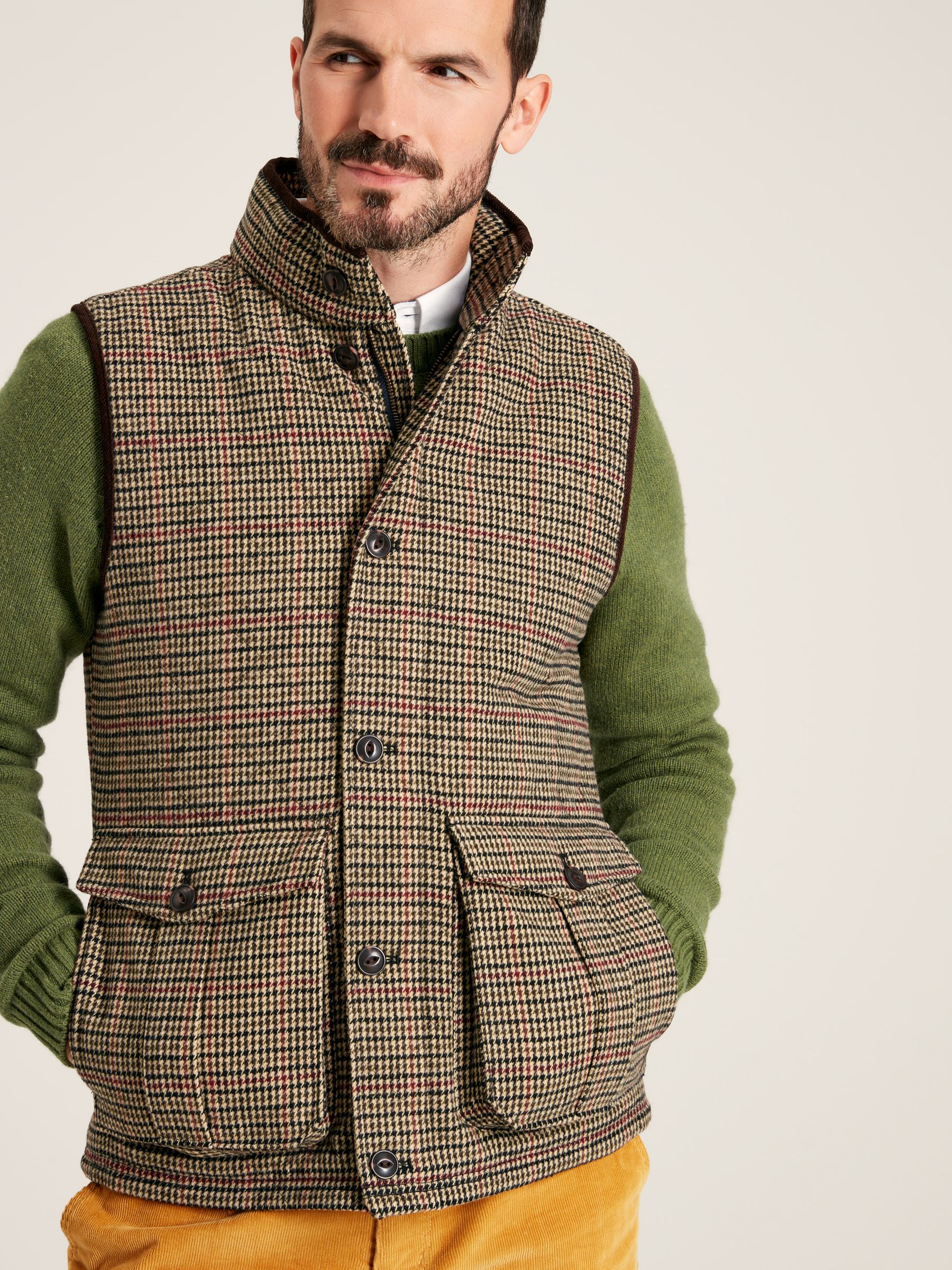 Marriott Brown Tweed Gilet - Image 4 of 8