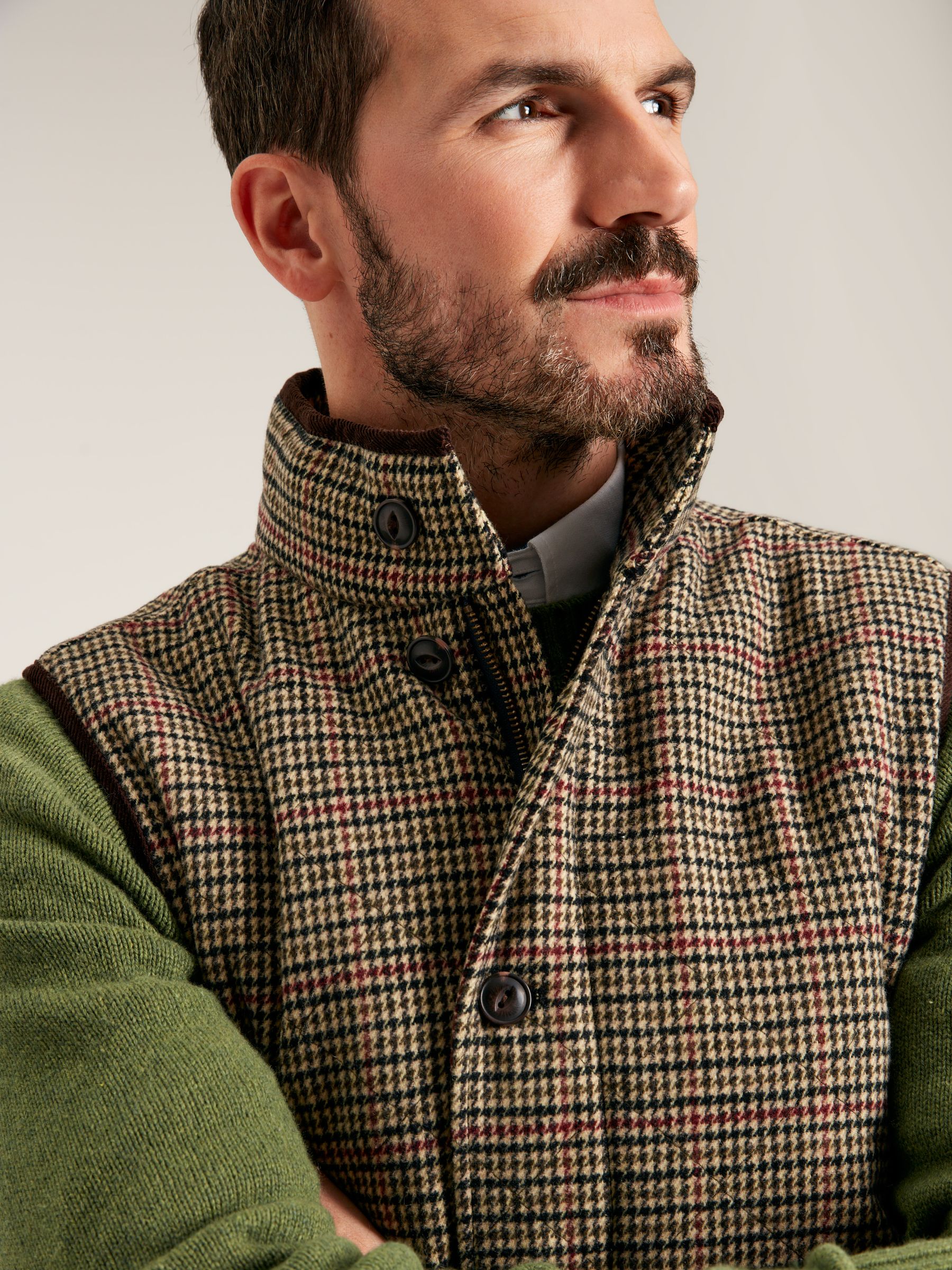 Marriott Brown Tweed Gilet - Image 7 of 8