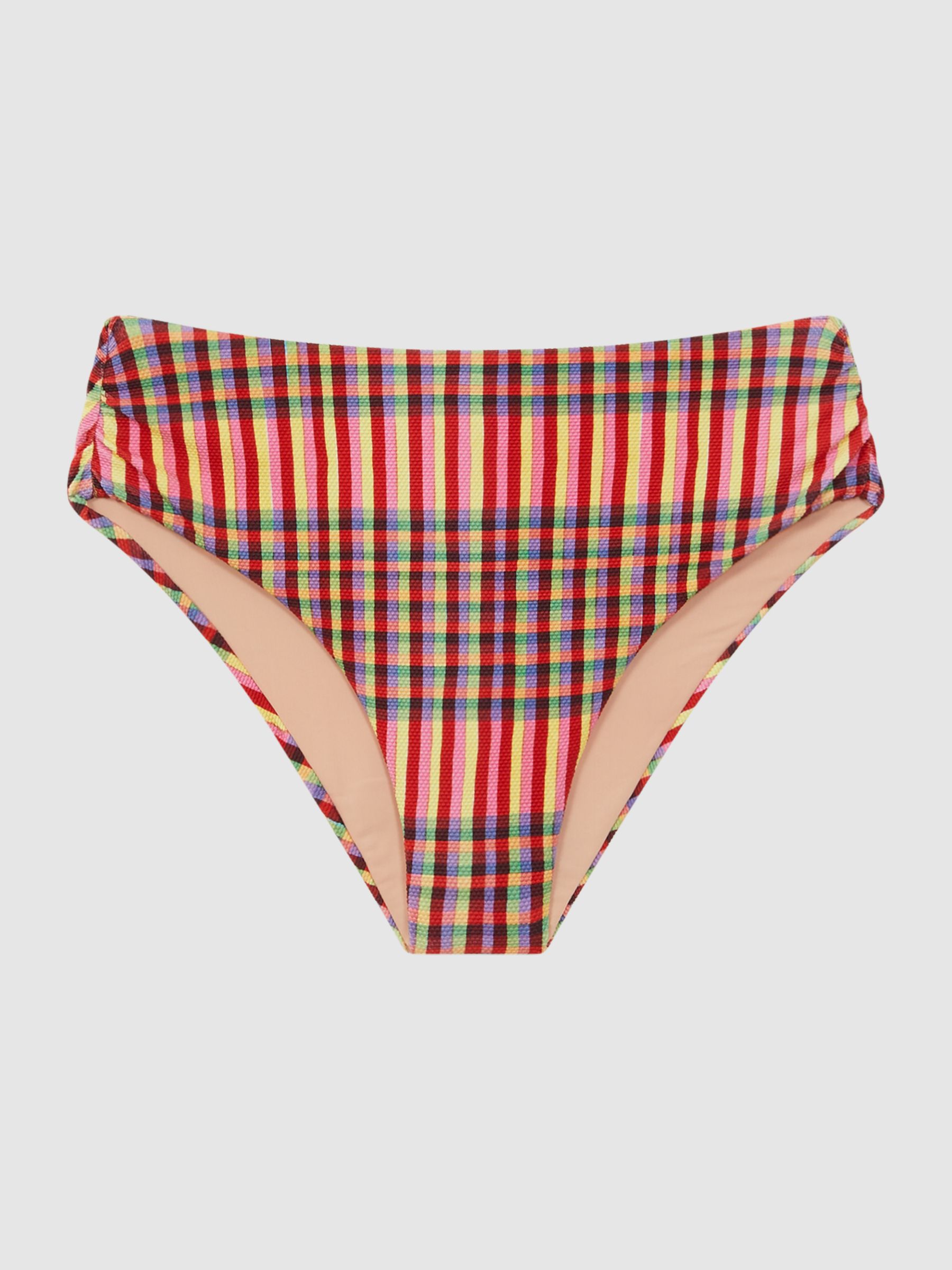 FELLA High Rise Ruched Bikini Bottoms in Havana - Image 2 of 4