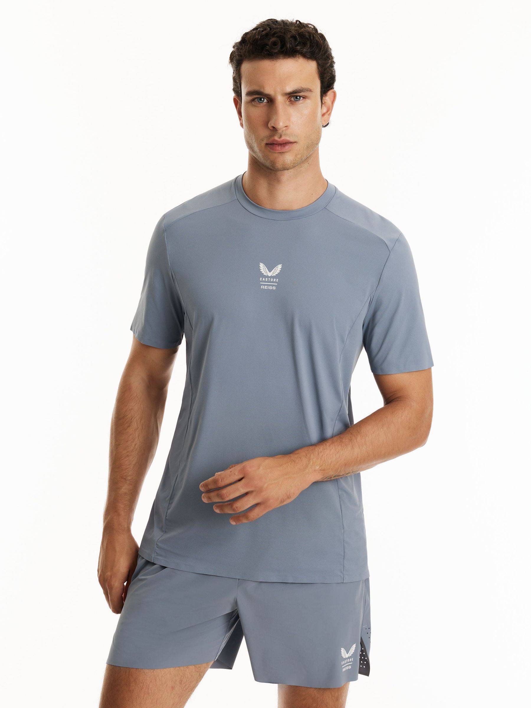 T-shirt Reiss | Castore Performance coupe moderne bleu - Image 1 de 8