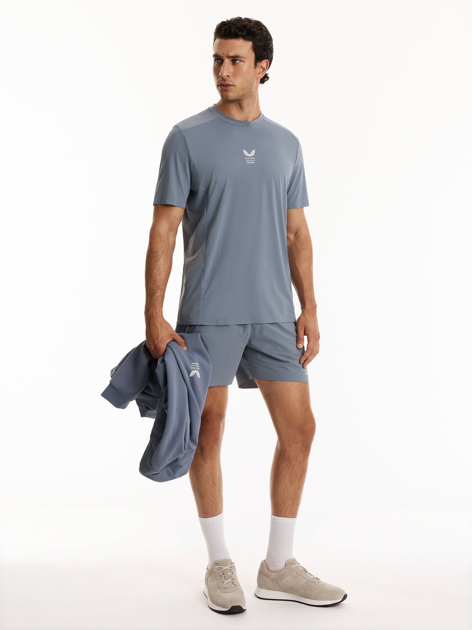 T-shirt Reiss | Castore Performance coupe moderne bleu - Image 3 de 8