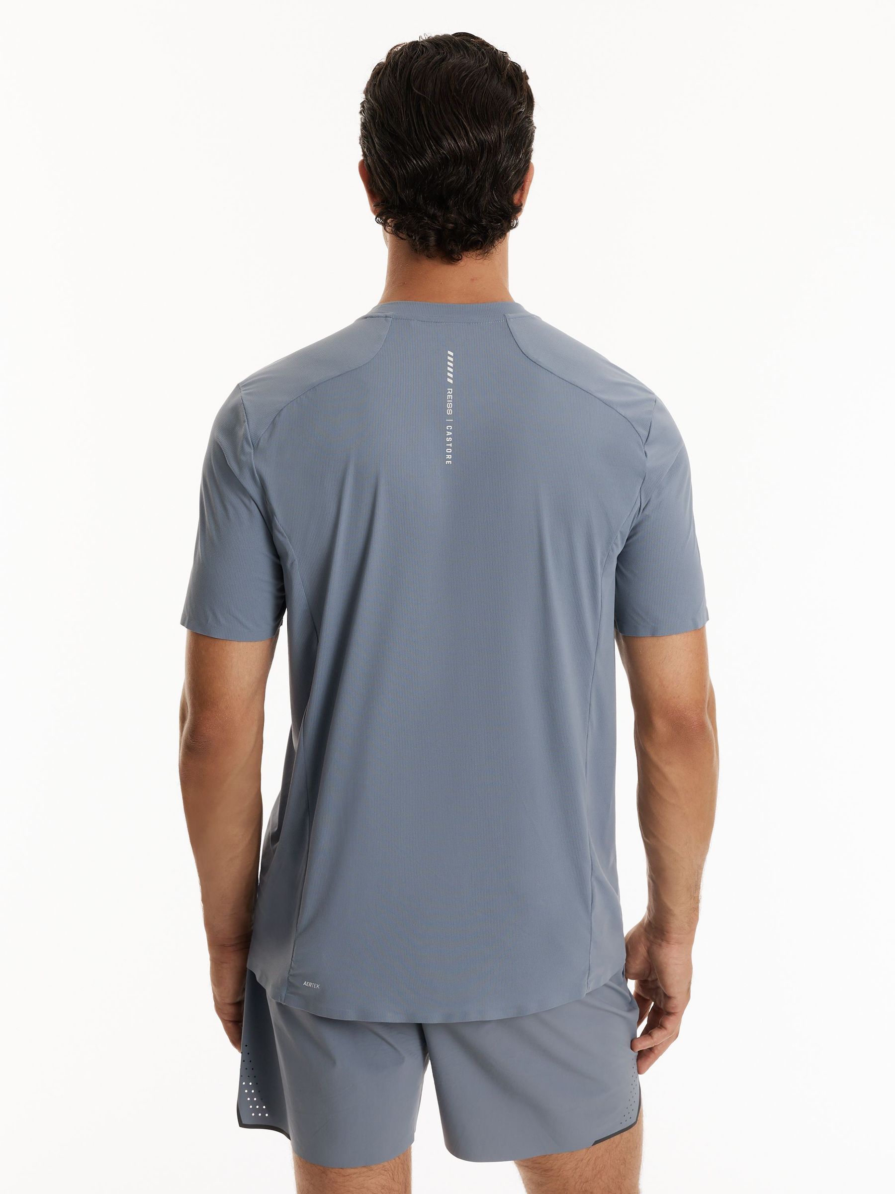 T-shirt Reiss | Castore Performance coupe moderne bleu - Image 6 de 8