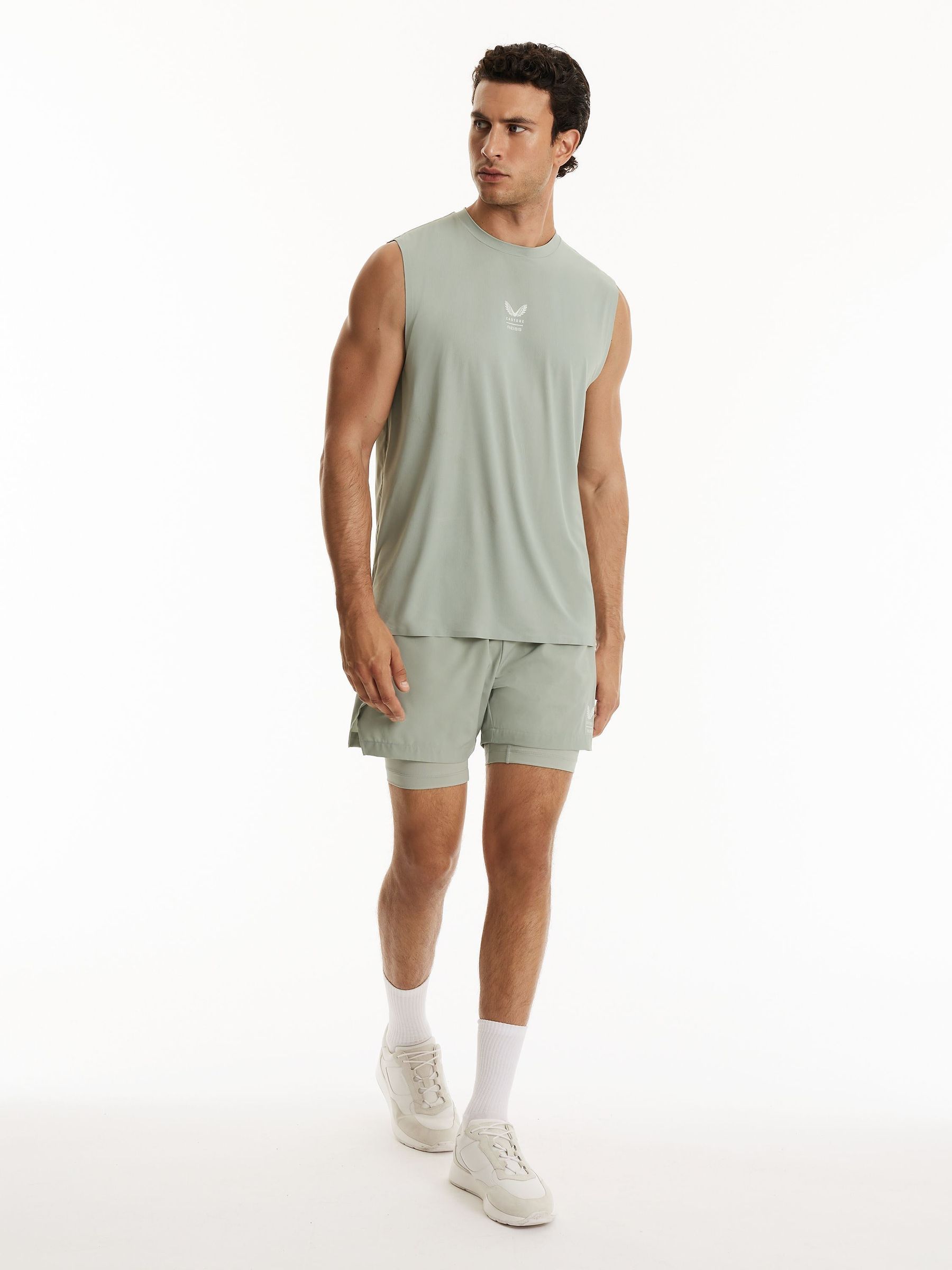 Reiss | Castore Débardeur de performance vert clair - Image 4 de 8