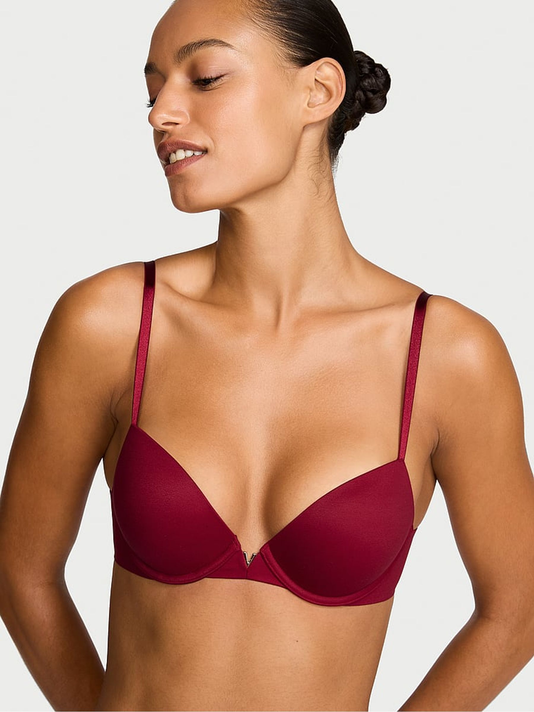 Red Lacquer Push Up Bra - Image 1 of 2