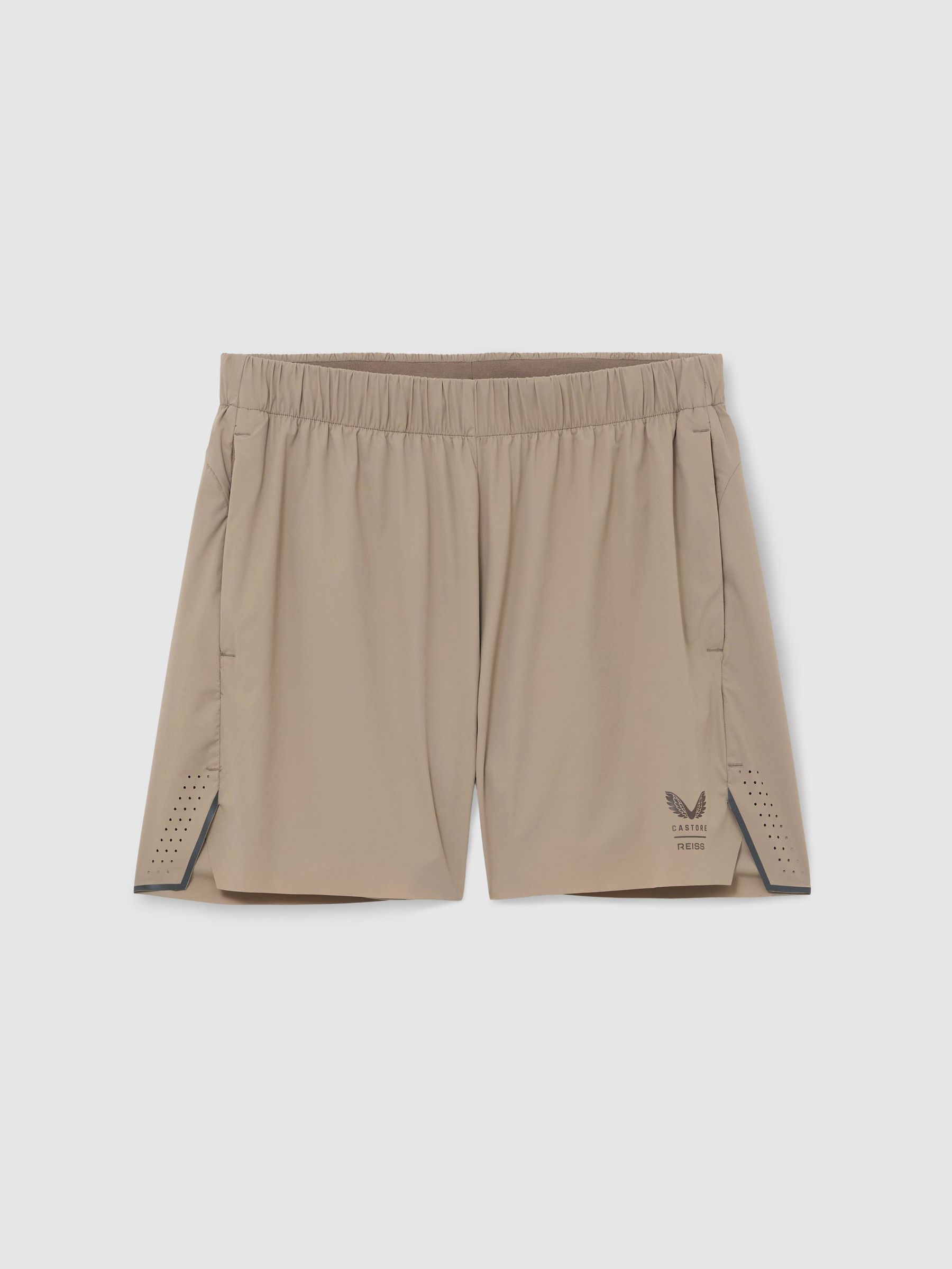 Reiss | Castore 5-Inch Training Shorts in Beige - Image 2 de 10