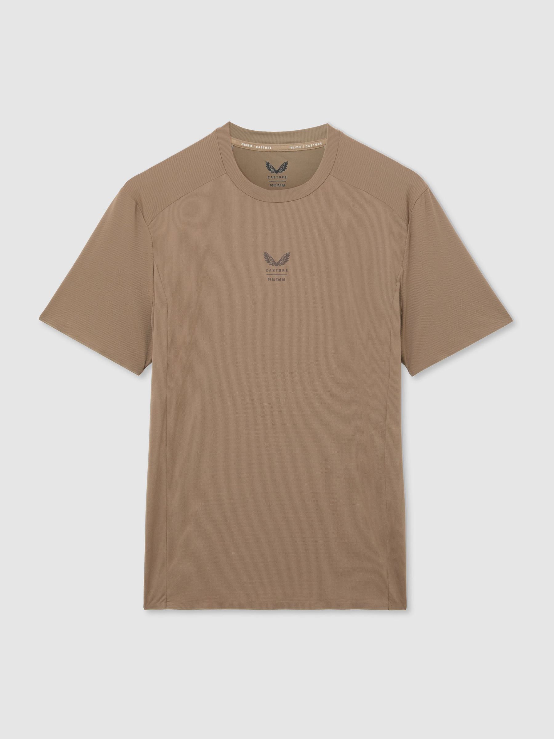 T-shirt Reiss | Castore Performance coupe moderne beige - Image 2 de 9