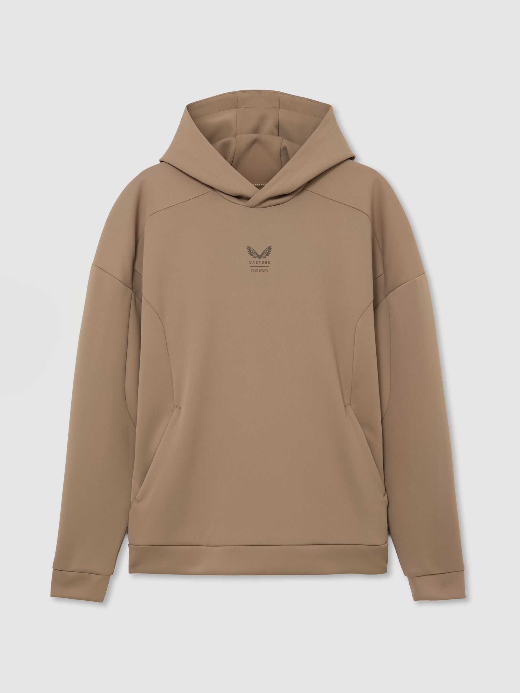 Reiss | Castore Sweat à capuche technique flexible beige - Image 2 de 9