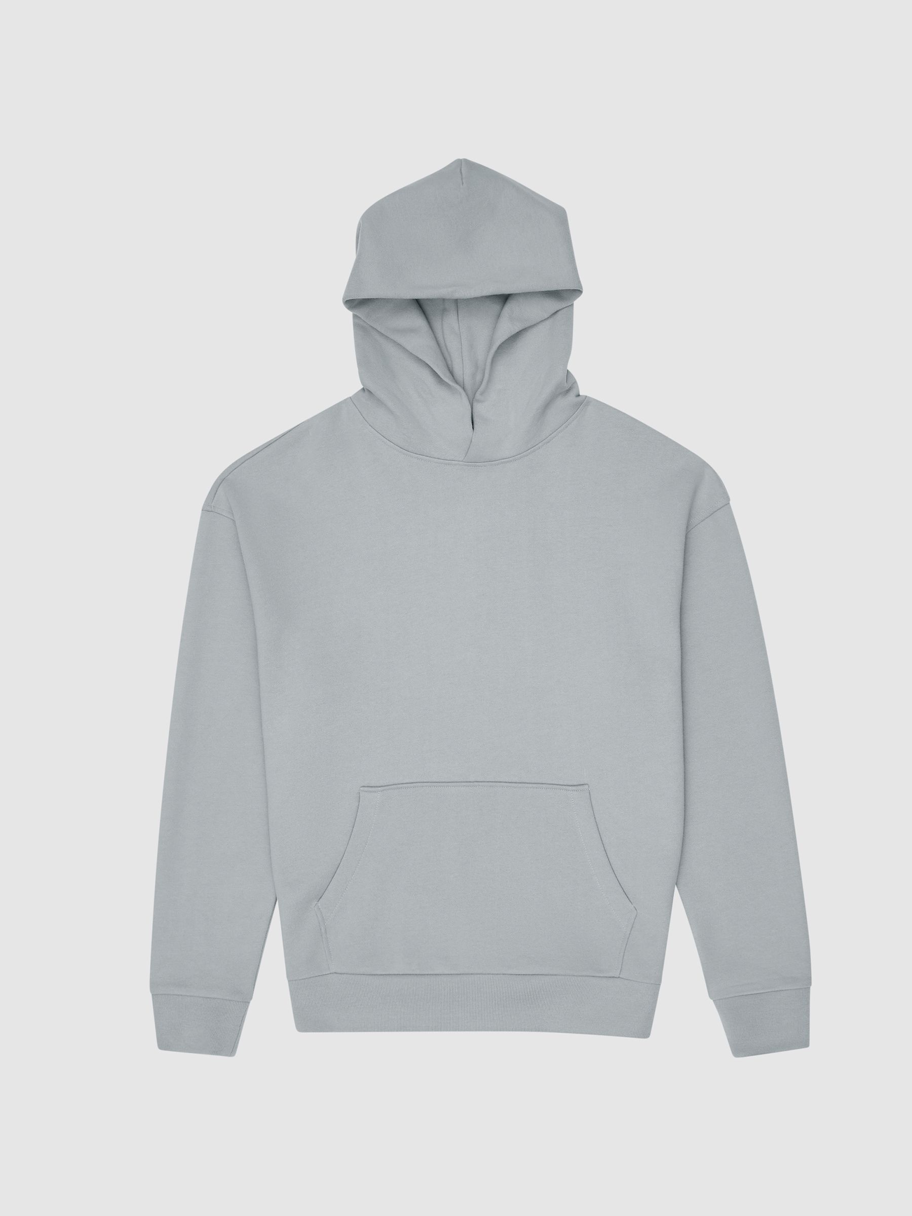 Oversized Garment Dye Hoodie in Dusty Blue - Image 2 of 5