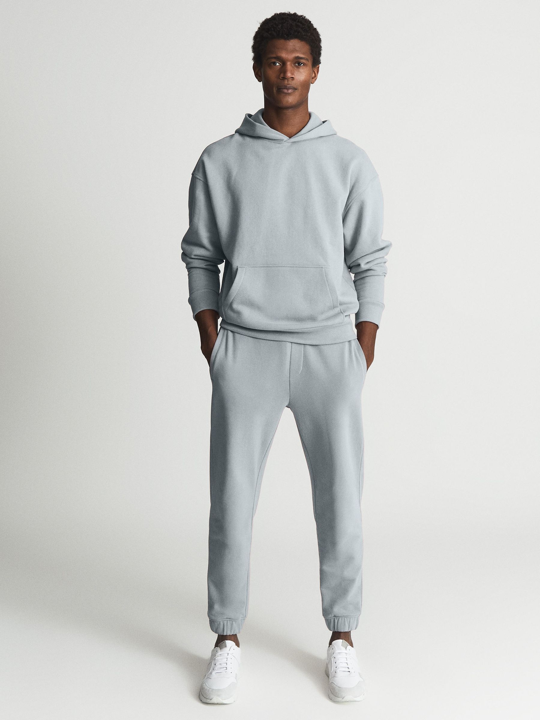 Oversized Garment Dye Hoodie in Dusty Blue - Image 3 of 5