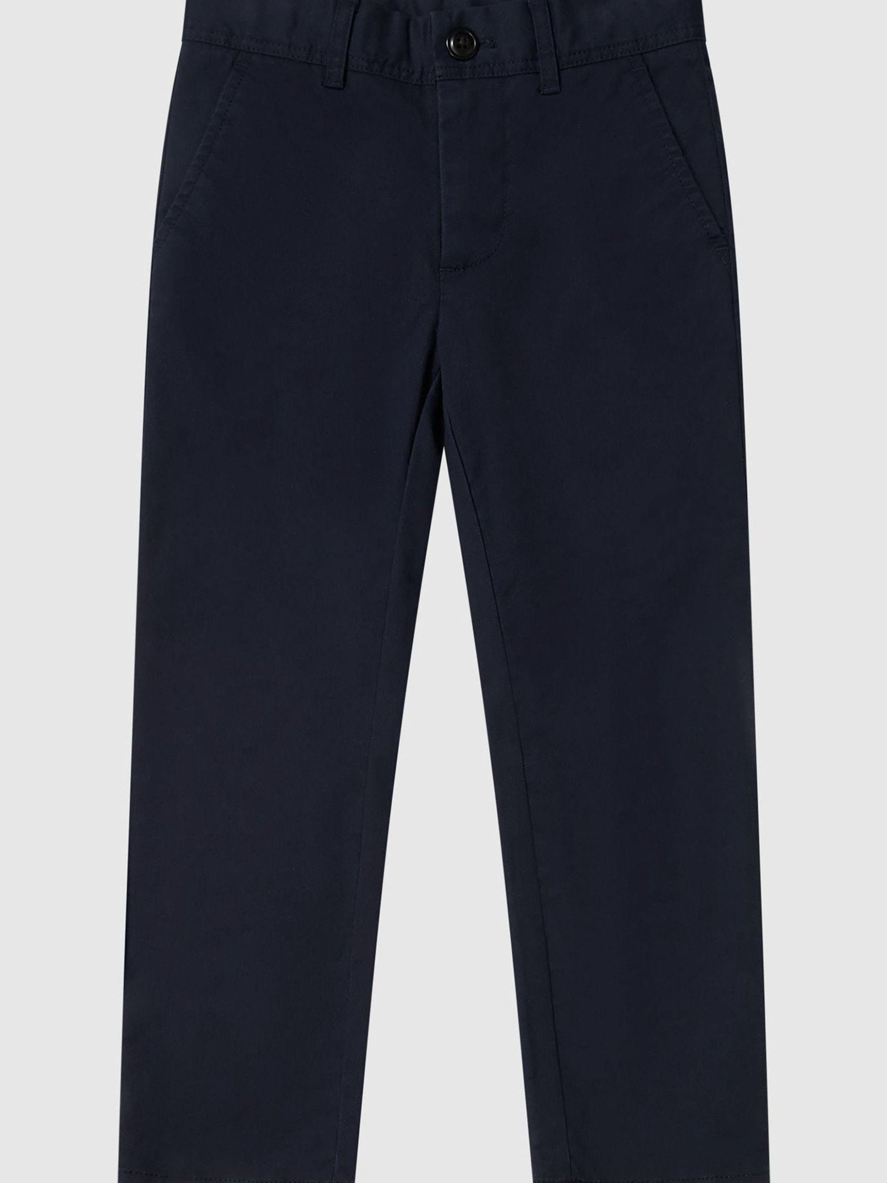 Slim Fit Casual Chinos in Navy - Image 2 of 6