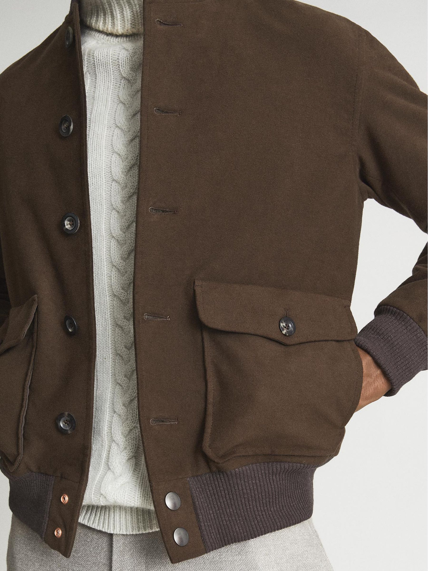 Private White V.c. Bomber Jacket in Brown - Image 4 of 7