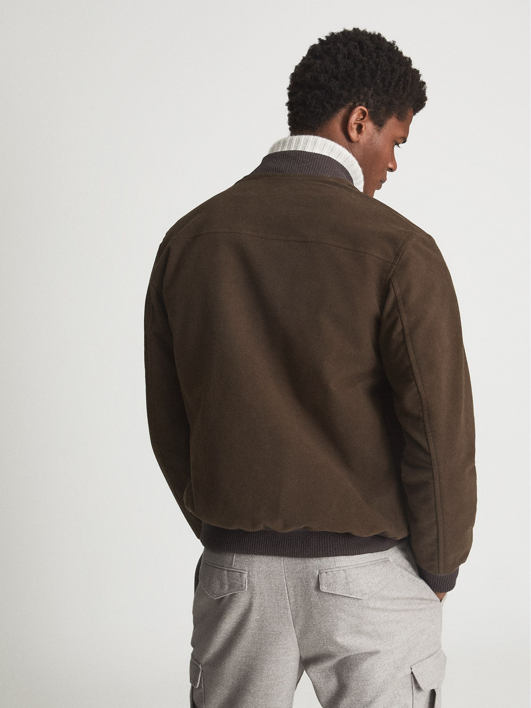 Private White V.c. Bomber Jacket in Brown - Image 5 of 7