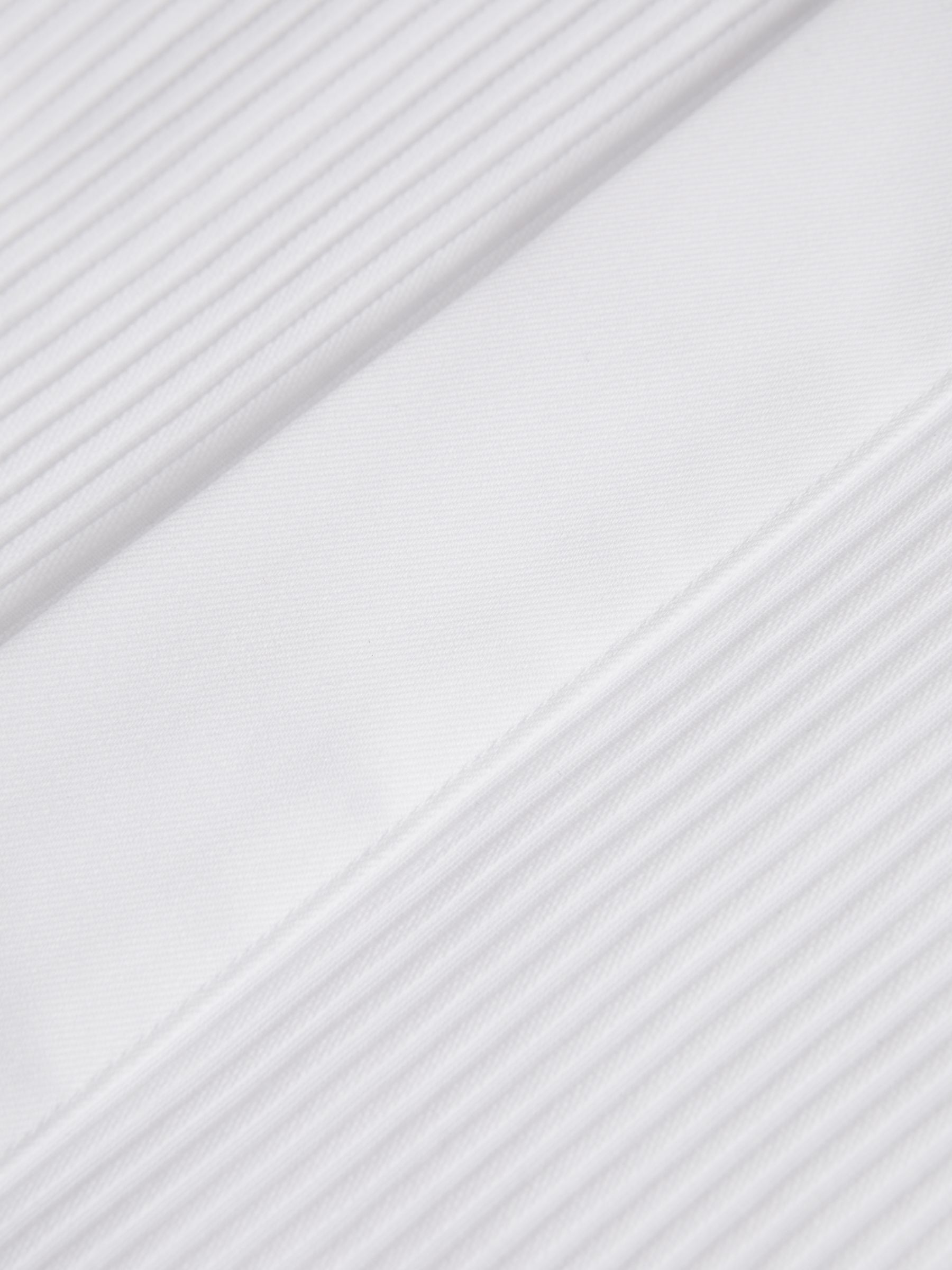 Pleat Front Winged Collar Shirt in White - Image 7 of 7