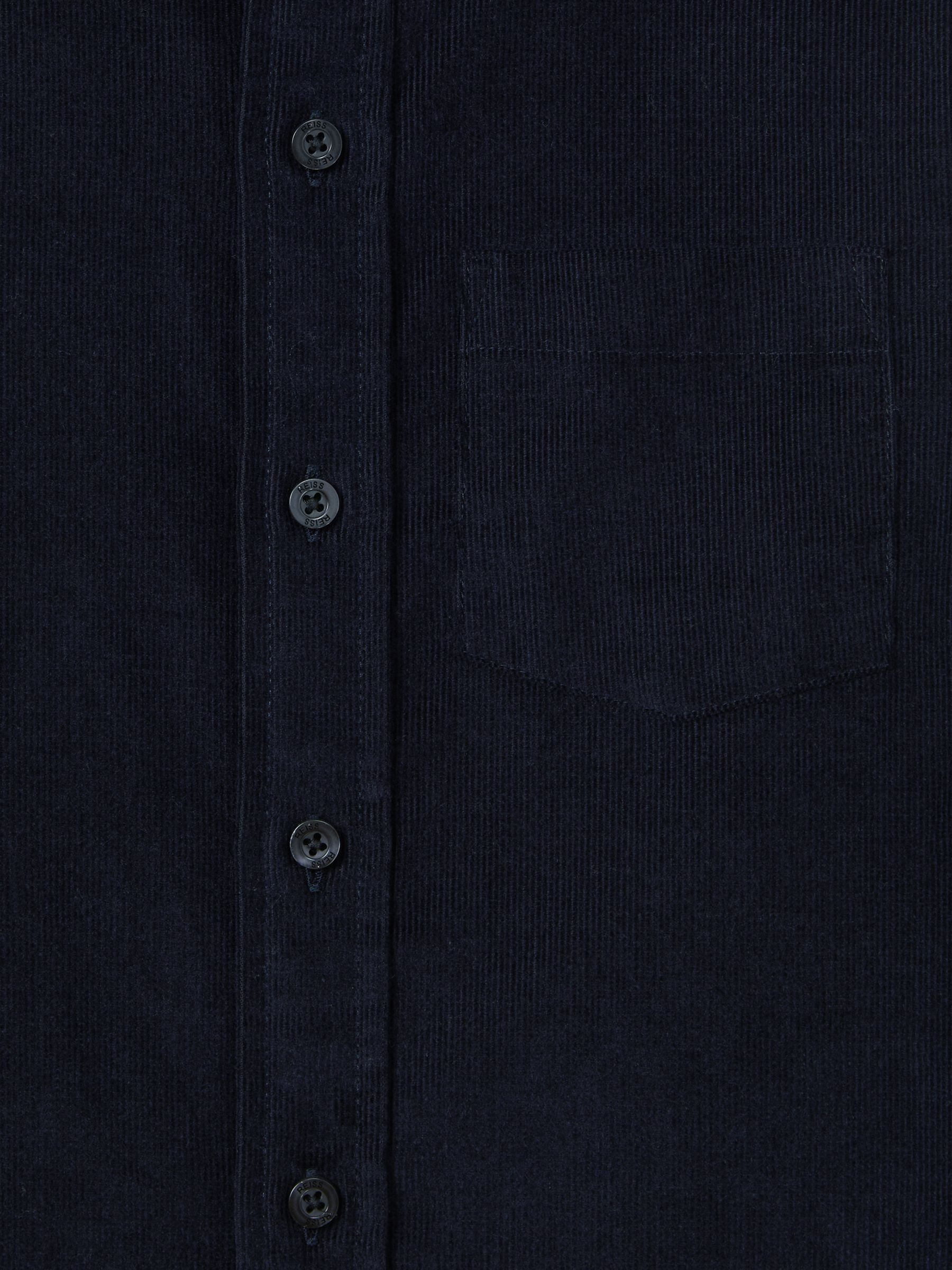 9-13 yrs Corduroy Cutaway Collar Shirt in Navy - Image 6 of 6