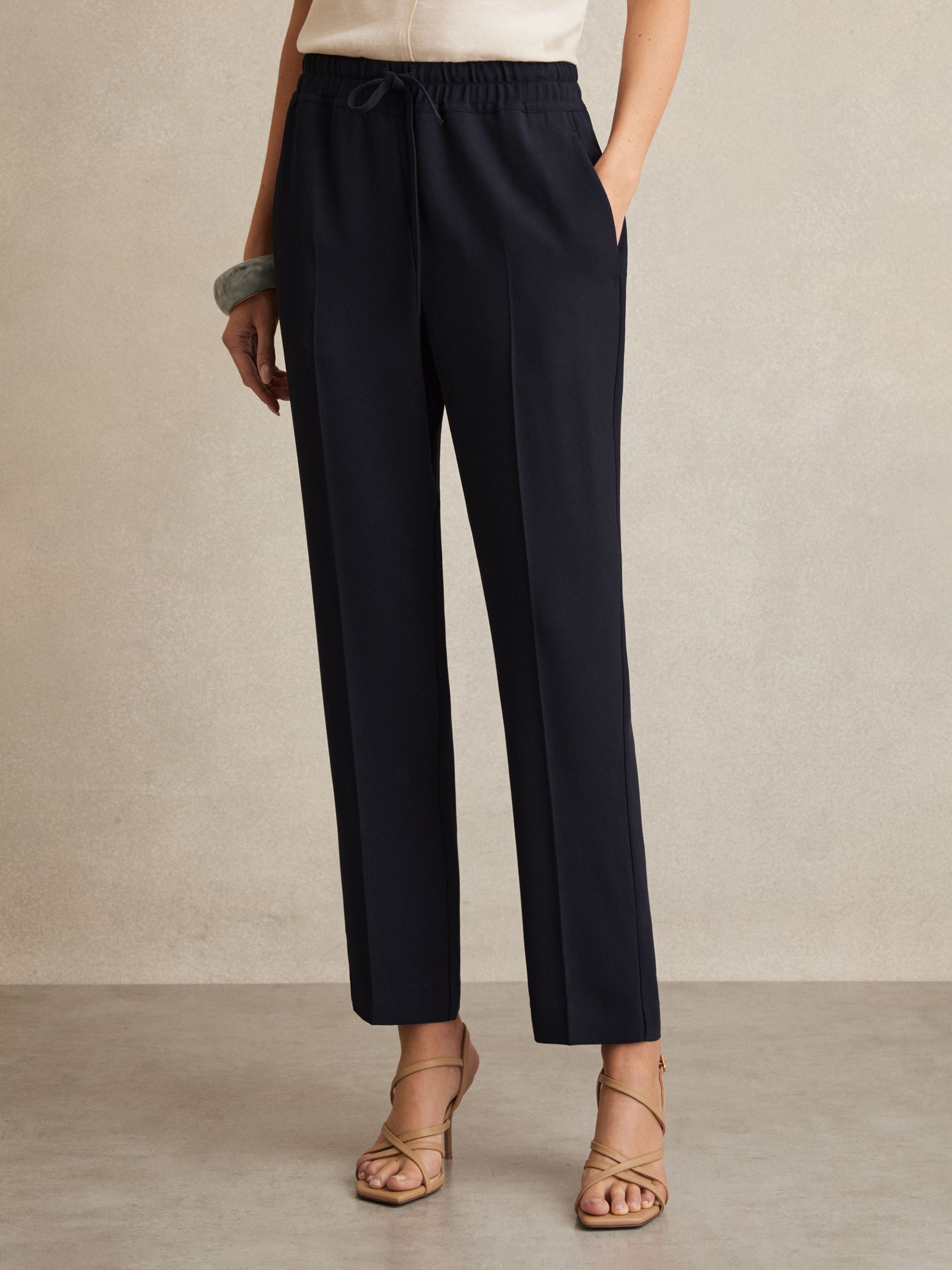 Pull On Trousers in Navy - Image 3 of 6