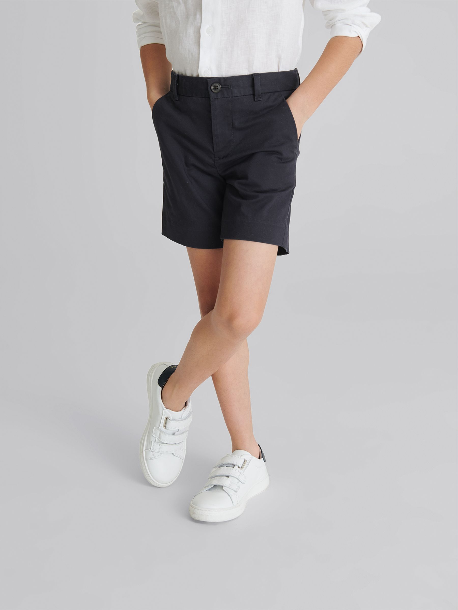 4-9 yrs Casual Chino Shorts in Navy - Image 4 of 6