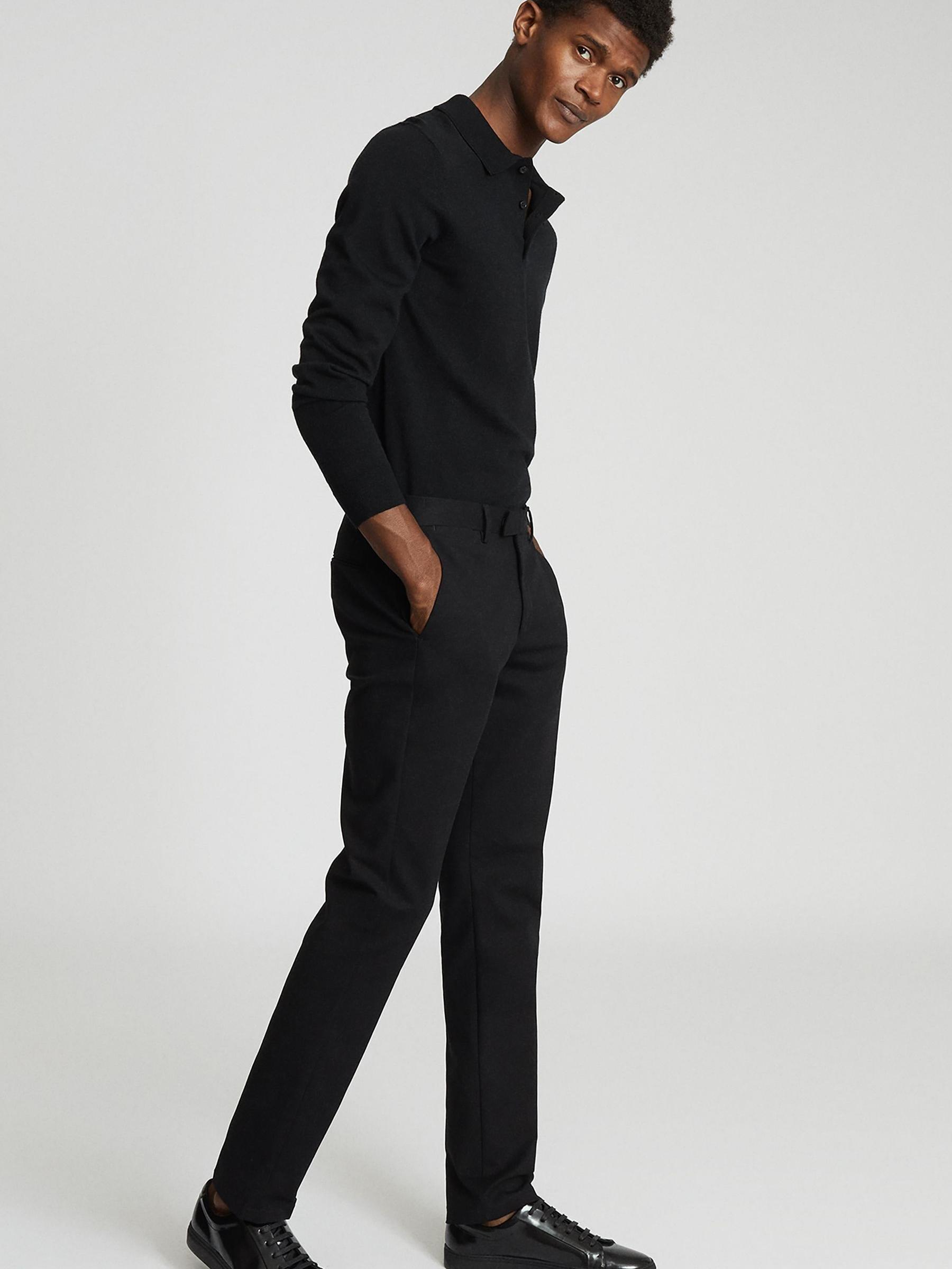 Slim Fit Chinos in Black - Image 1 of 6