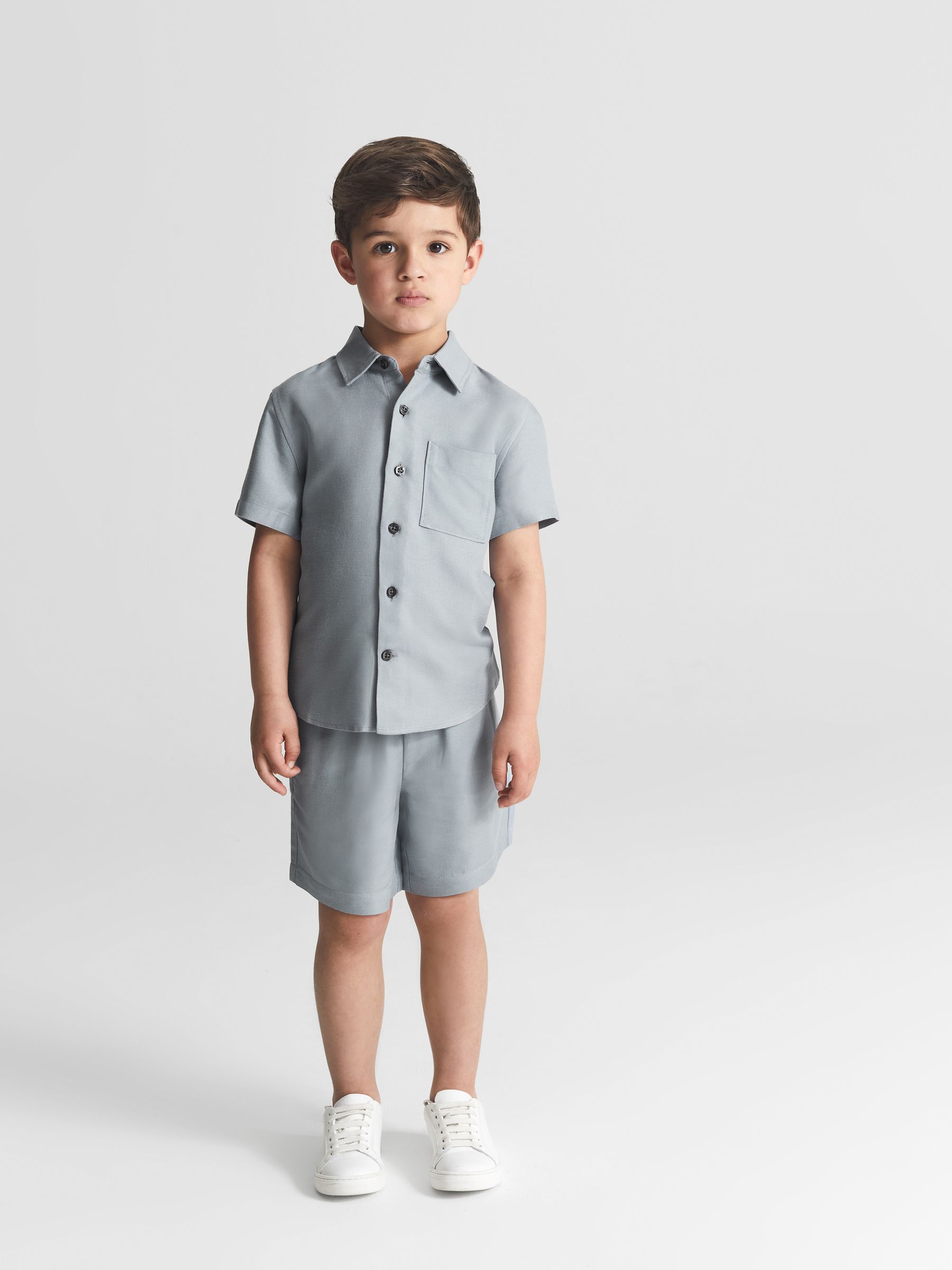 Short Sleeve Shirt in Airforce Blue - Image 3 of 6