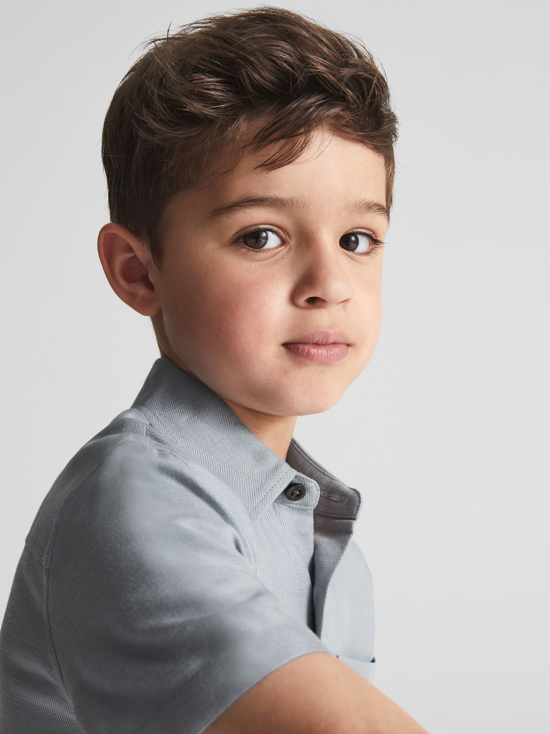 Short Sleeve Shirt in Airforce Blue - Image 4 of 6