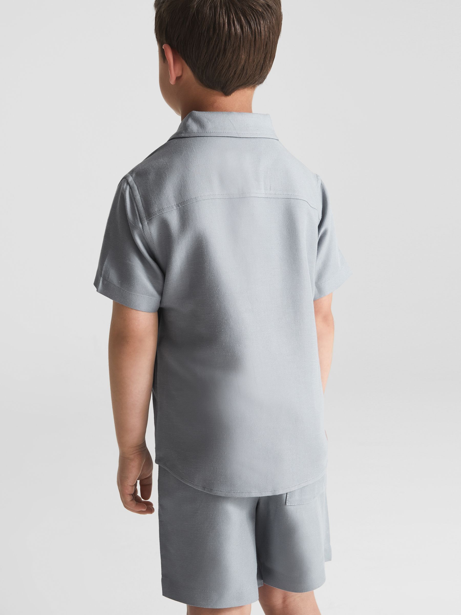 Short Sleeve Shirt in Airforce Blue - Image 5 of 6