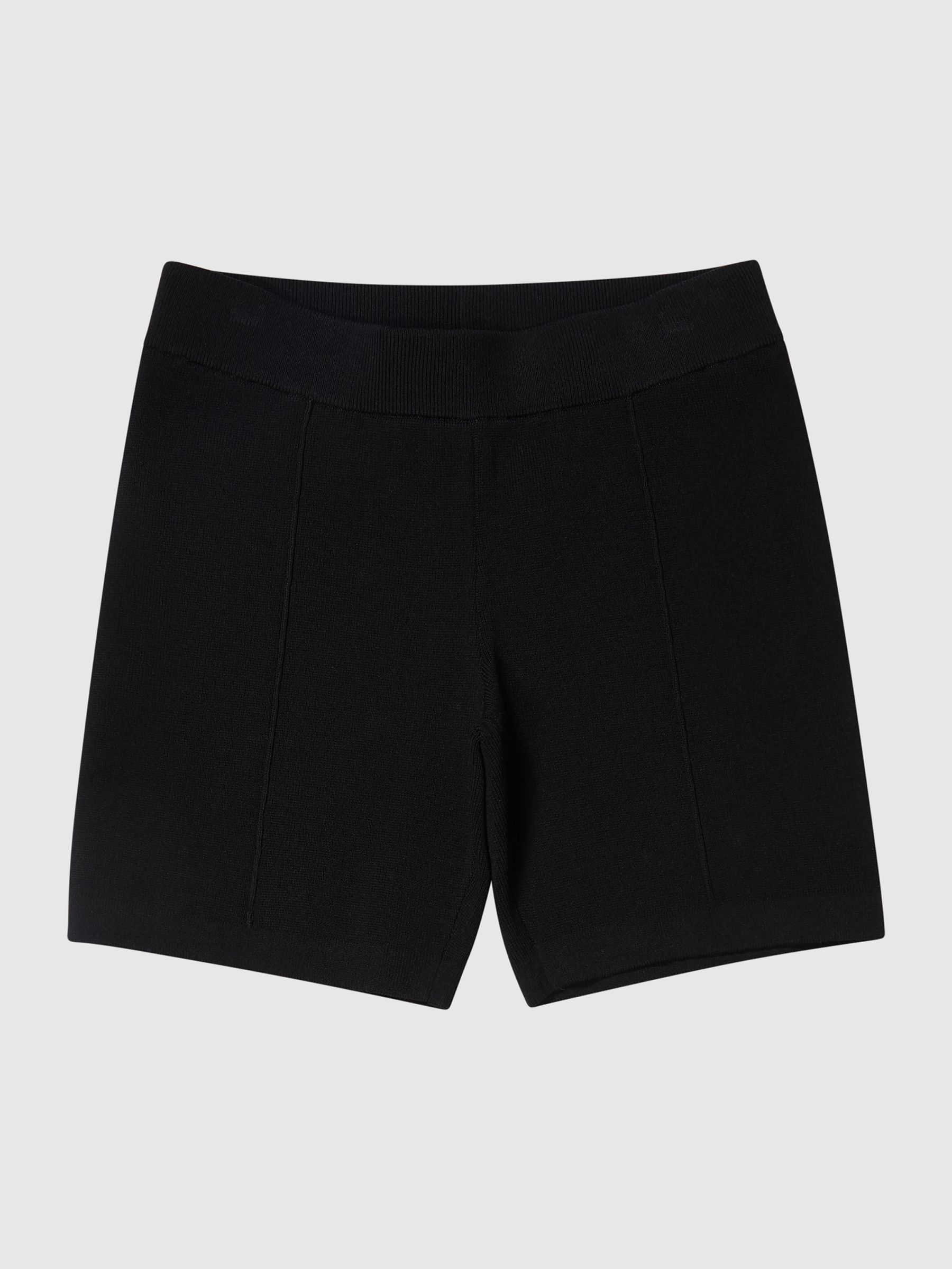 Jogger Style Stretch Shorts in Black - Image 2 of 7 Jogger Style Stretch Shorts in Black - Image 2 of 7