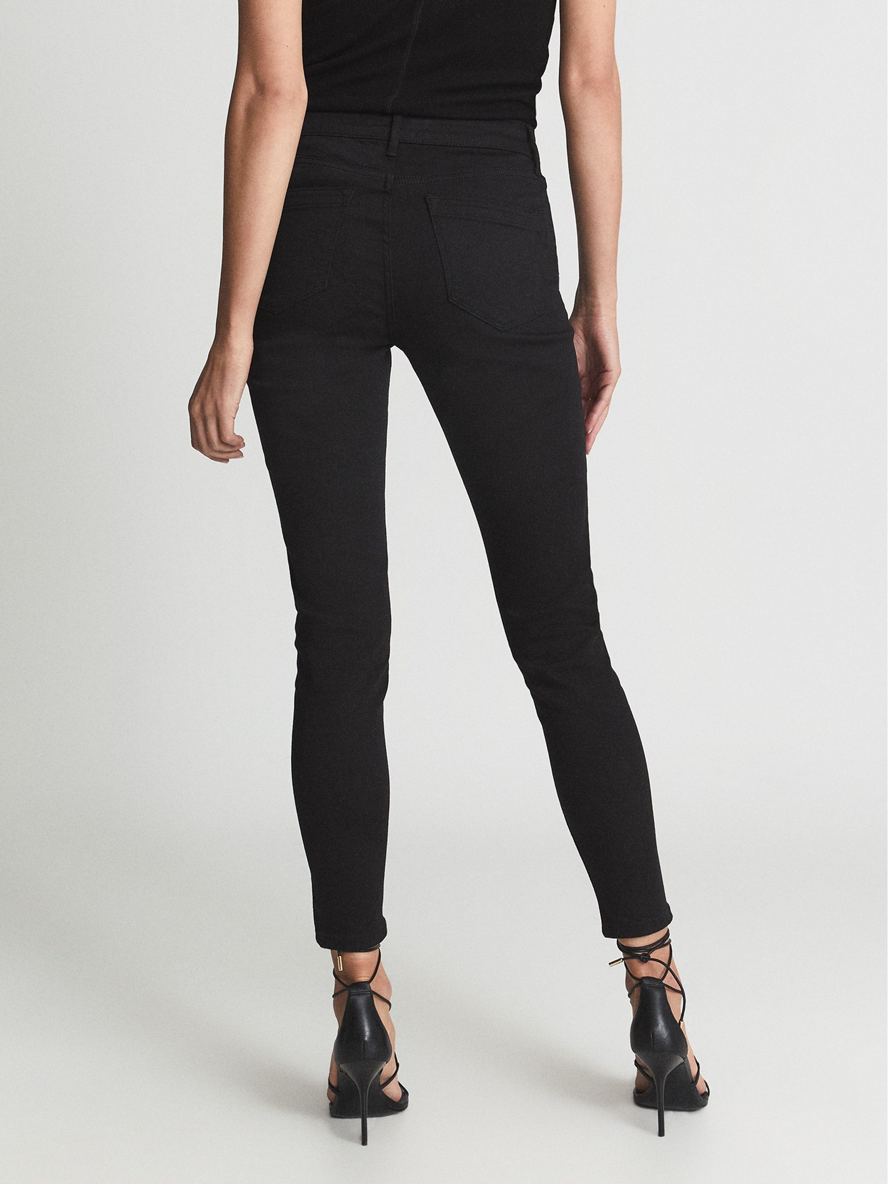 Mid Rise Skinny Jeans in Black - Image 5 of 6